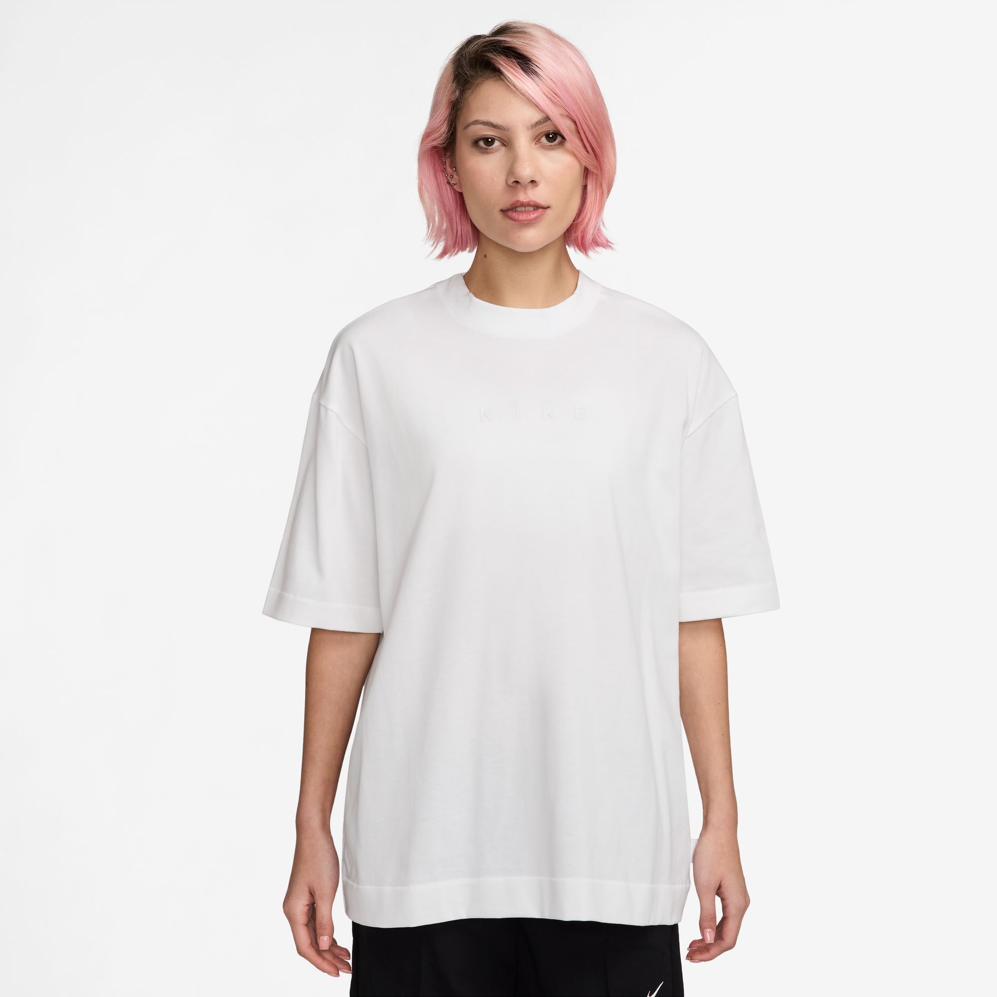 ★ Nike★ Sportswear Oversized T-shirt W WhiteBlackWhite IB WMNS) Nike Sportswear Essential Oversized T-Shirt 'Black