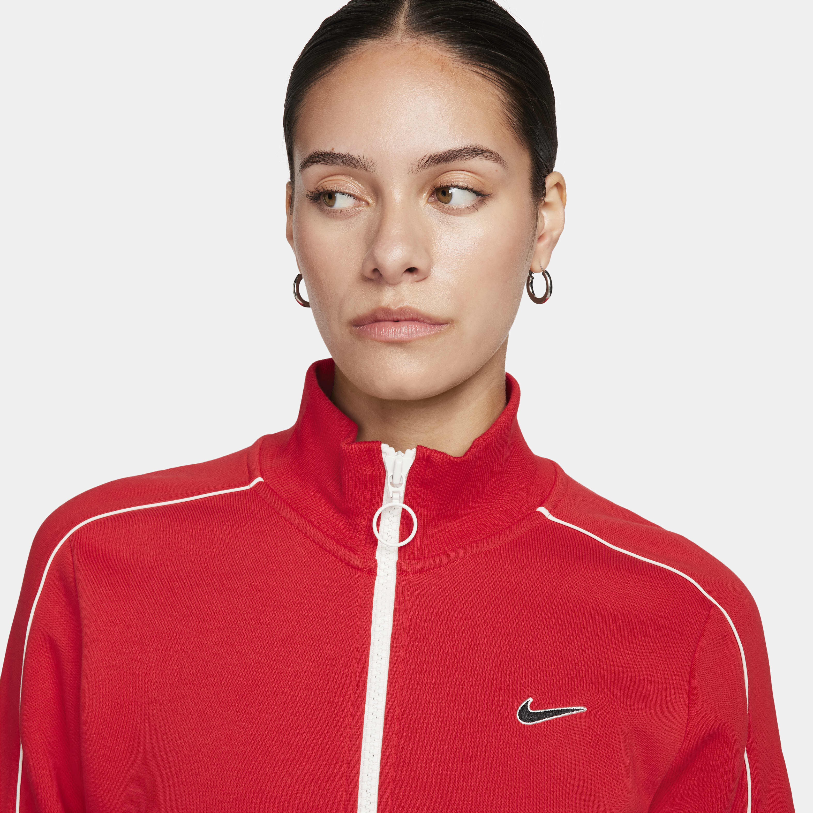 Red nike tracksuit top shop