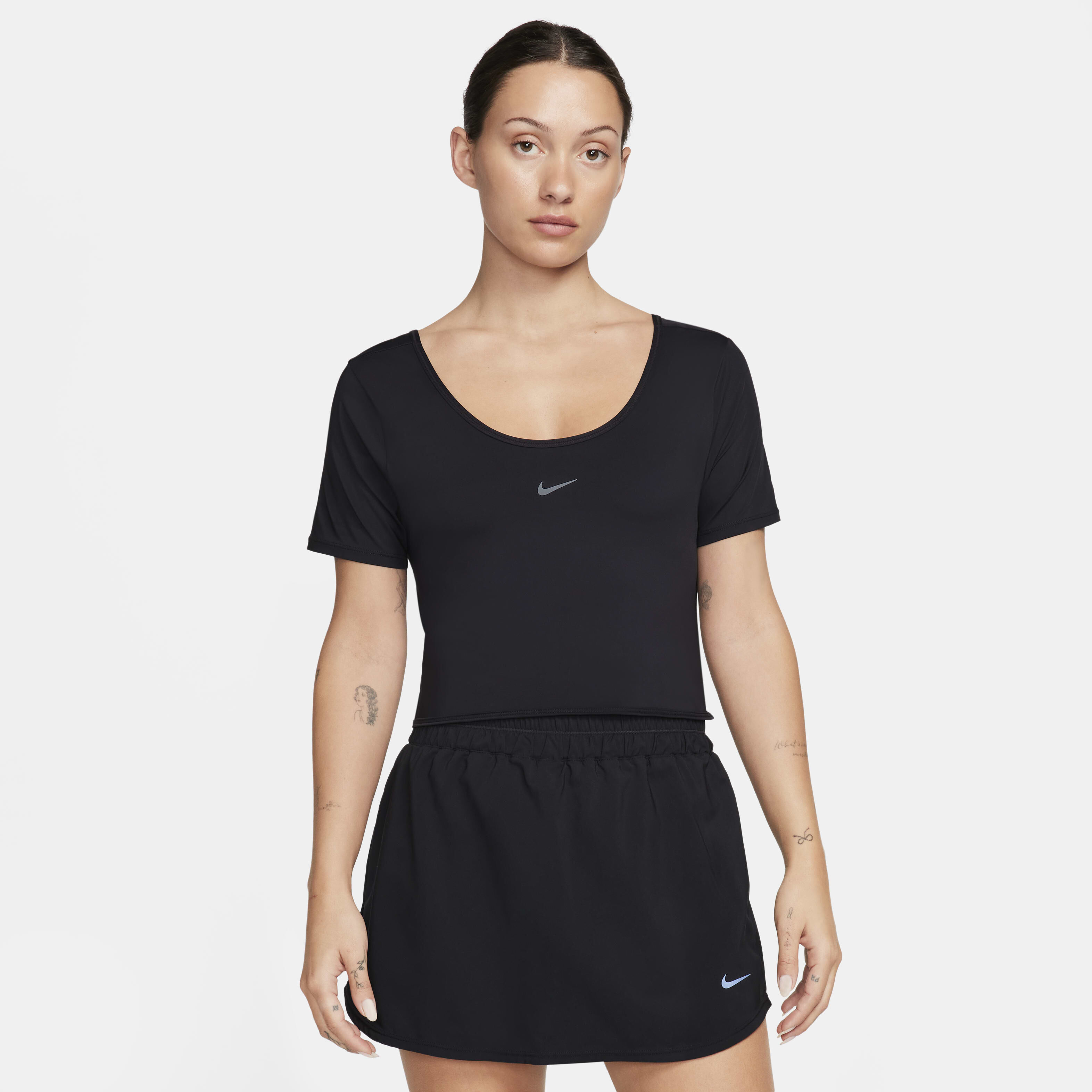 Buy Nike One Classic Women s Dri FIT Short Sleeve Cropped Twist Top Nike Saudi Official