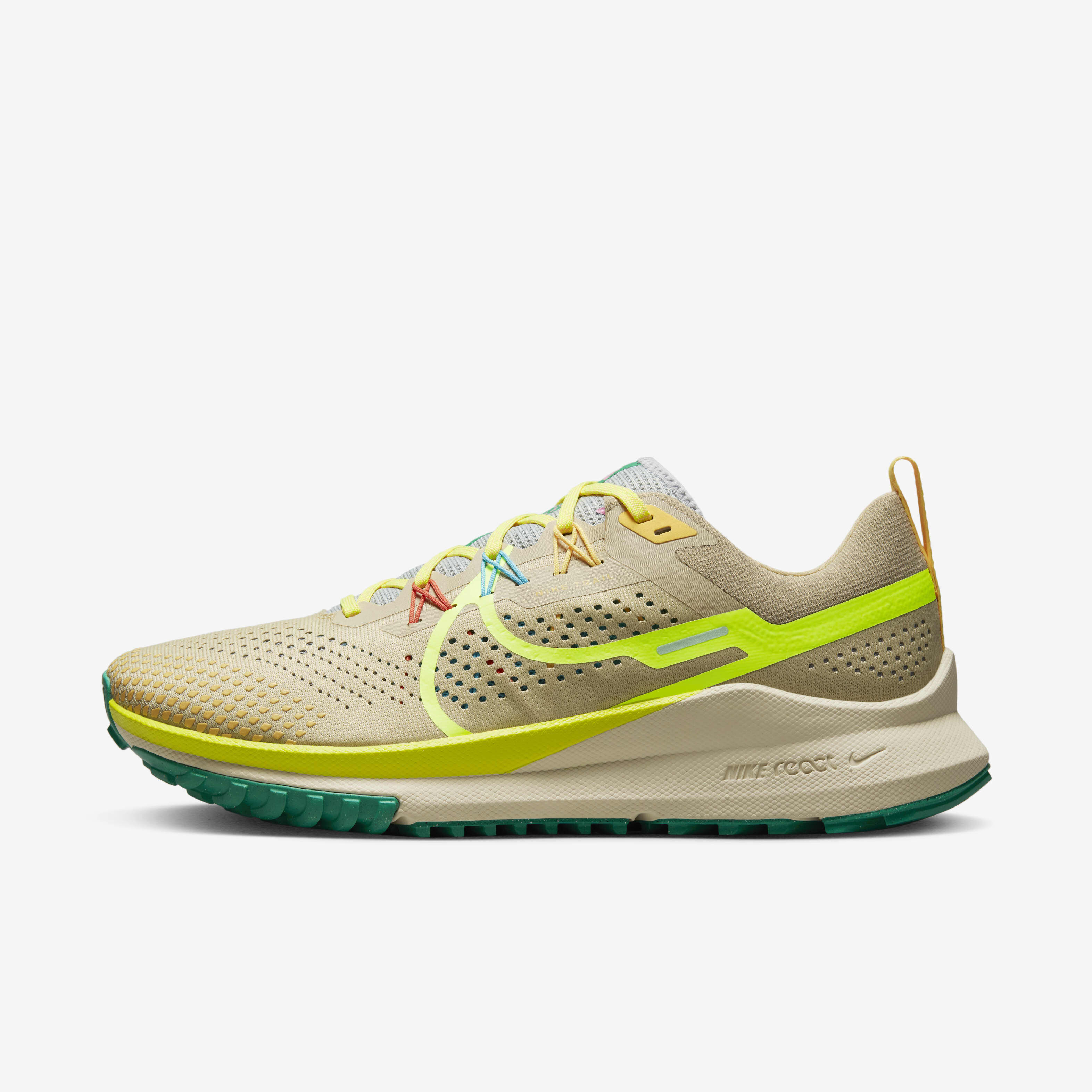 Nike React Pegasus Trail 4 Mens 11.5 Team Gold Volt Running Shoes Hiking Summer Nike React Pegasus Trail 4 Mens Shoes Size 11.5, Color: Team  main image 4