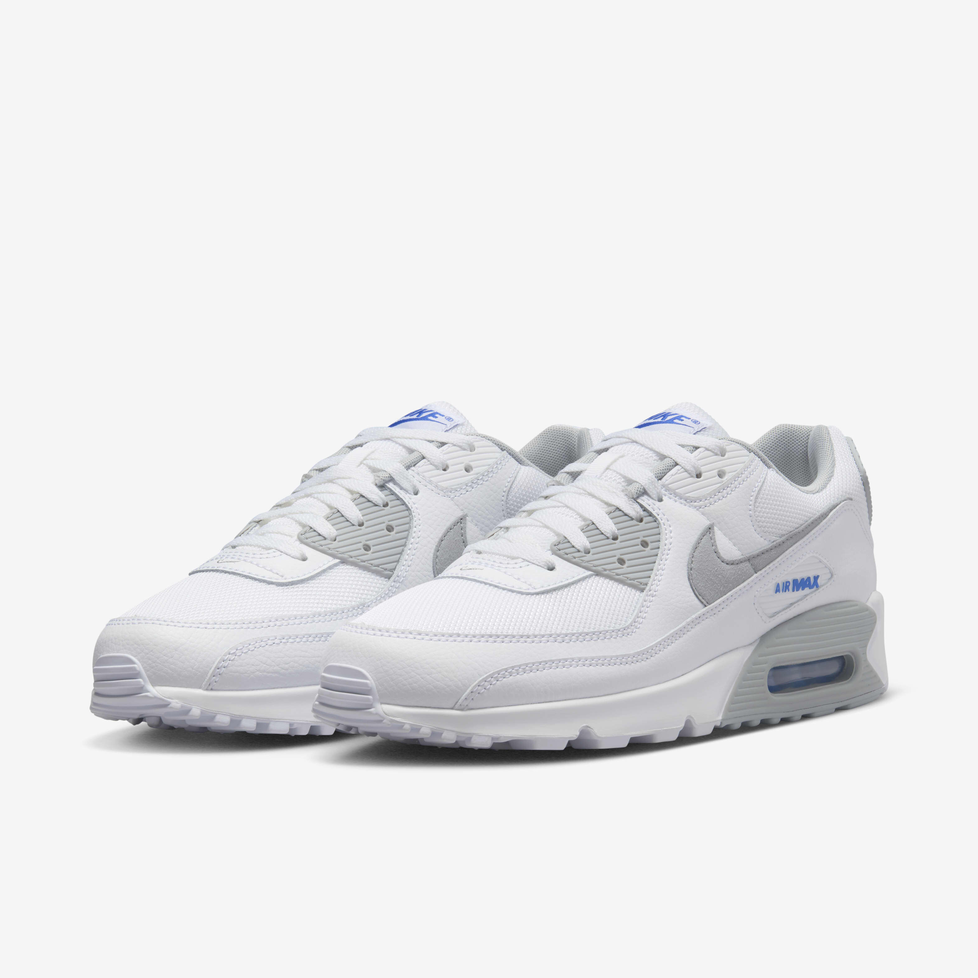 Nike air max 90 white leather mens shop