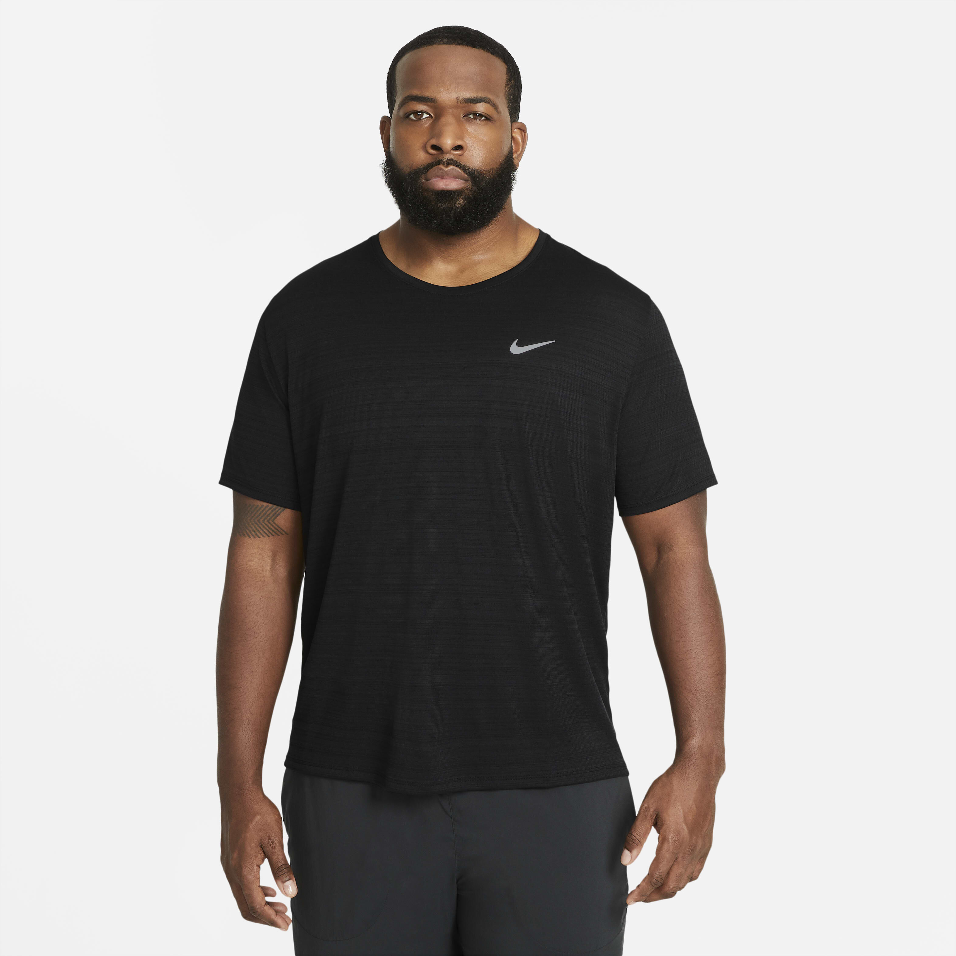 Buy Nike Dri-FIT Miler Men's Running Top - Black | Nike