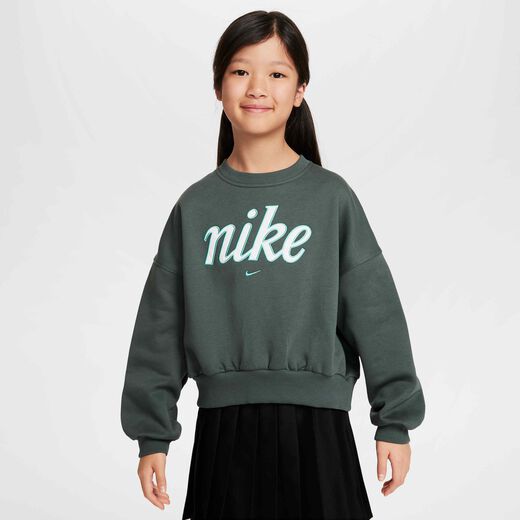 Club Fleece-Nike, Nike Sportswear Club Fleece, Girls' Boxy Crew-Neck Sweatshirt