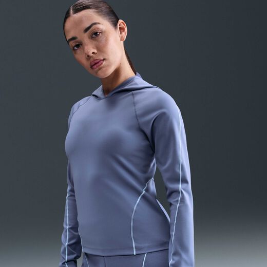 New In Women's Tops & T-Shirts-Nike, Nike Universa, Women's Dri-FIT Slim Hooded Long-Sleeve Top