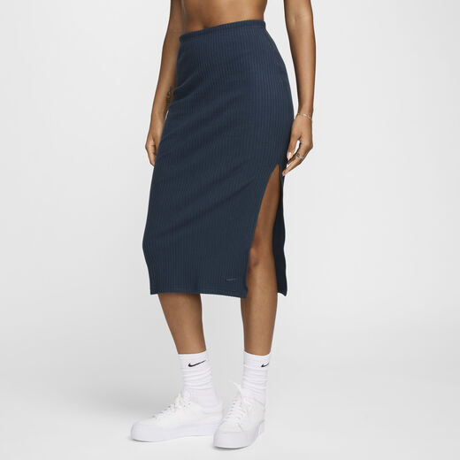 Skirts & Dresses-Nike, Nike Sportswear Chill Rib, Women's Slim Midi Skirt