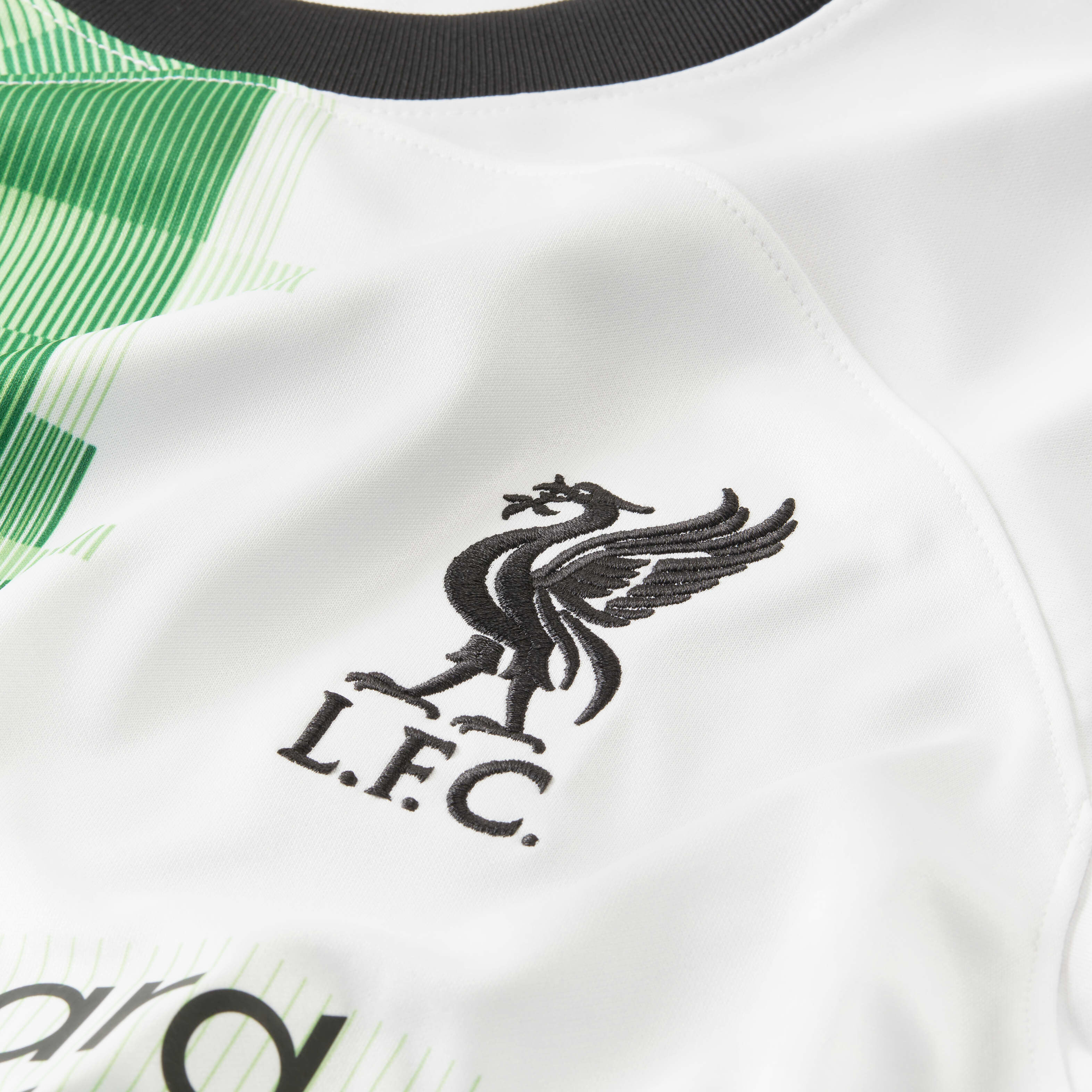 Buy Liverpool F.C. 2023 24 Stadium Away Men s Nike Dri FIT Football Shirt White Green Spark Black Nike Saudi Official