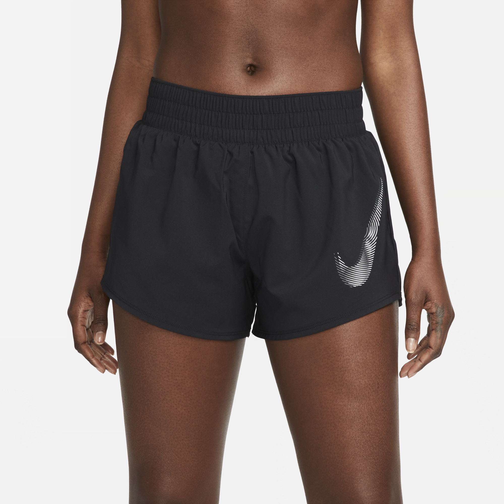 Shop Dri FIT One Swoosh Women s Mid Rise Brief Lined Running