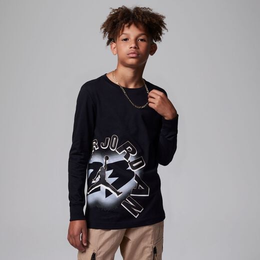 آخر فرصة للشراء في السعودية-جوردن, تيشيرت جوردن "ذا ستارتر" بأكمام طويلة, تيشيرت للأطفال الكبار