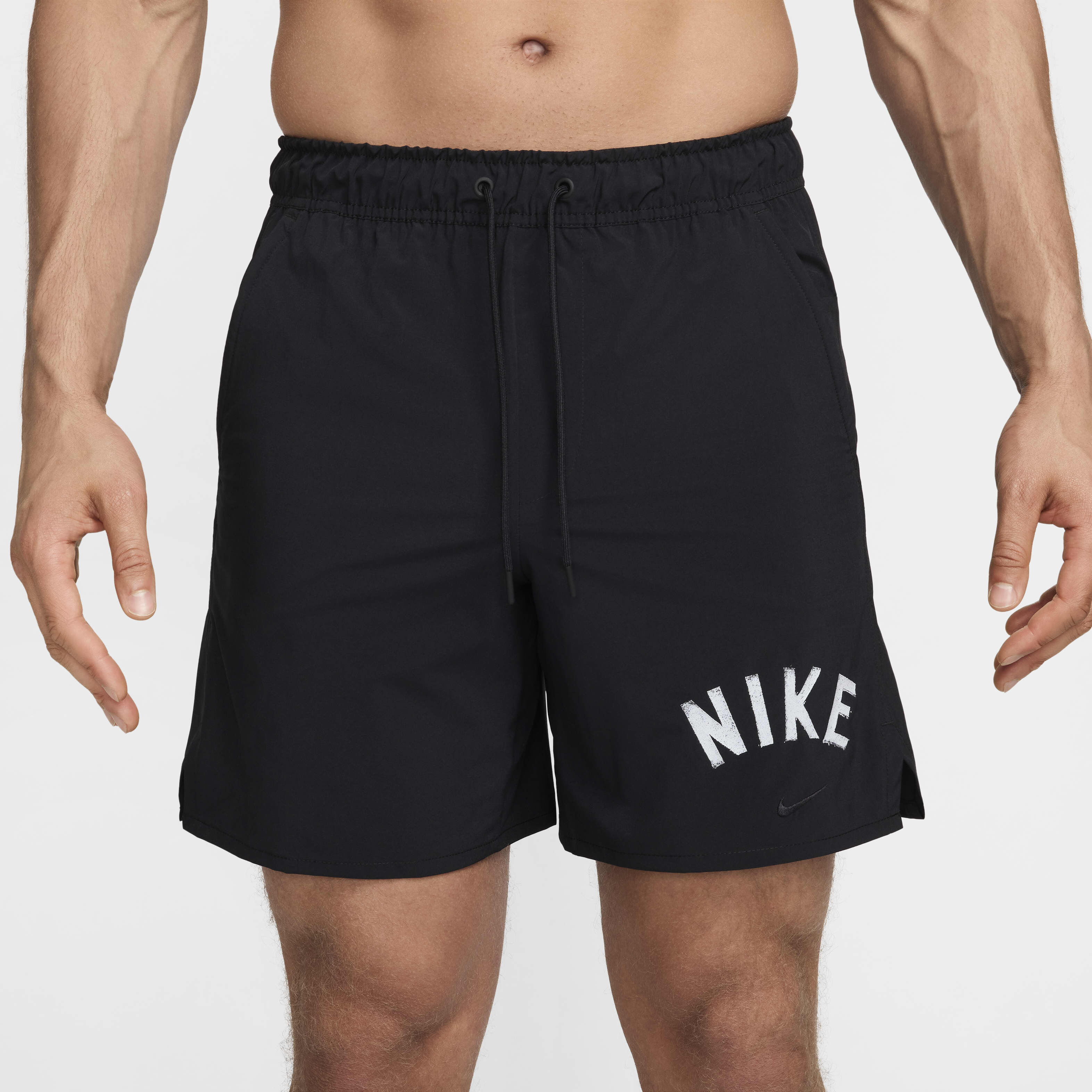 Buy Nike Unlimited Swoosh Men s 18cm approx. Dri FIT Unlined Versatile Shorts Nike Saudi Official