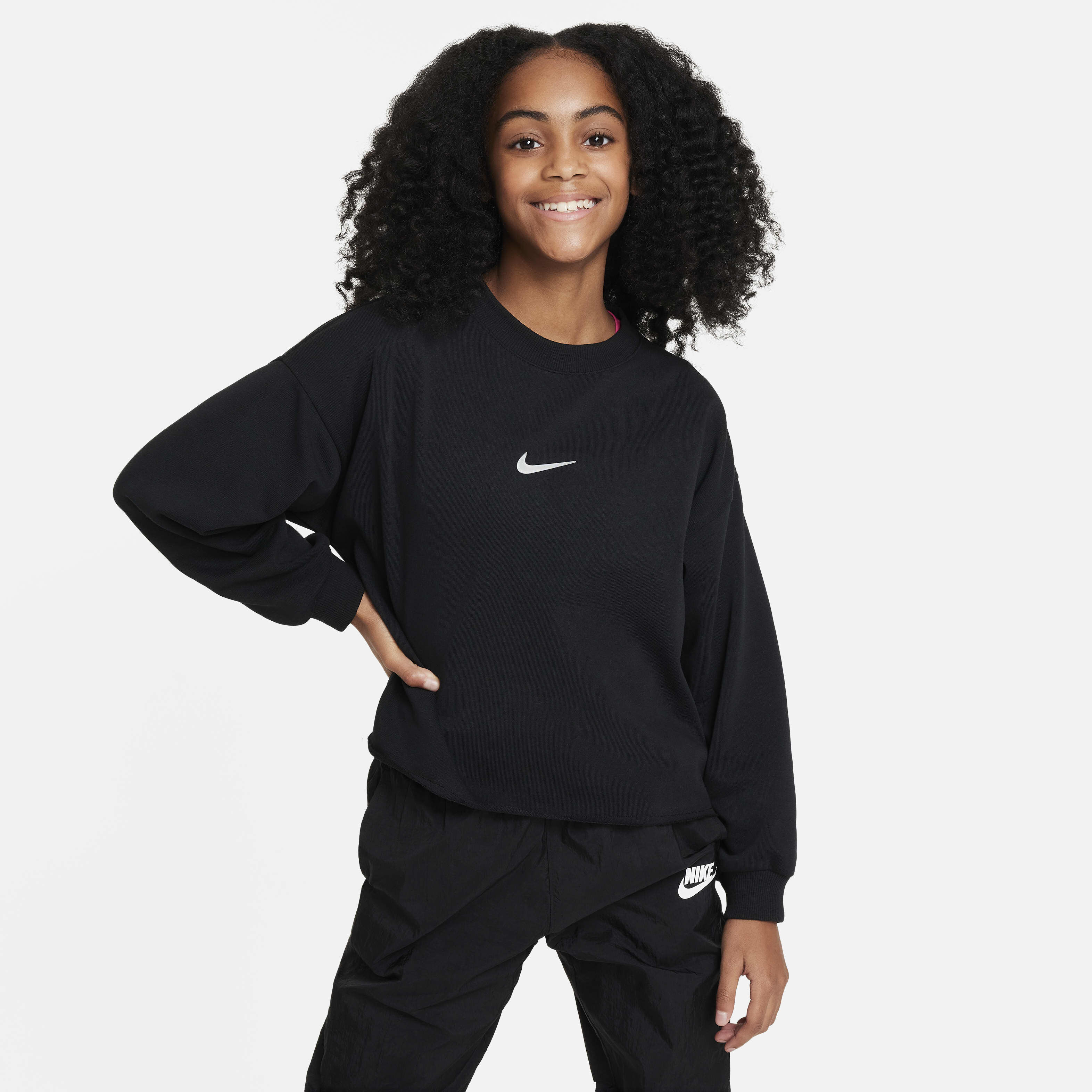 Buy Nike Sportswear Older Kids Girls Dri FIT Crew Neck Sweatshirt Nike Saudi Official
