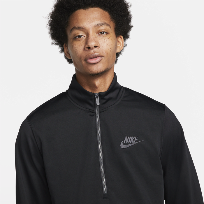 Nike black poly tracksuit sales
