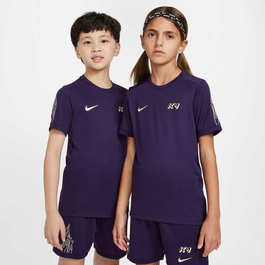 New In Kids' Short Sleeves Shirts-Nike, Kylian Mbappé Academy, Older Kids' Dri-FIT Football Top