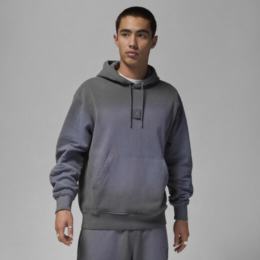 Jordan Grey-JRDN, Jordan Flight Fleece, Men's Pullover Hoodie