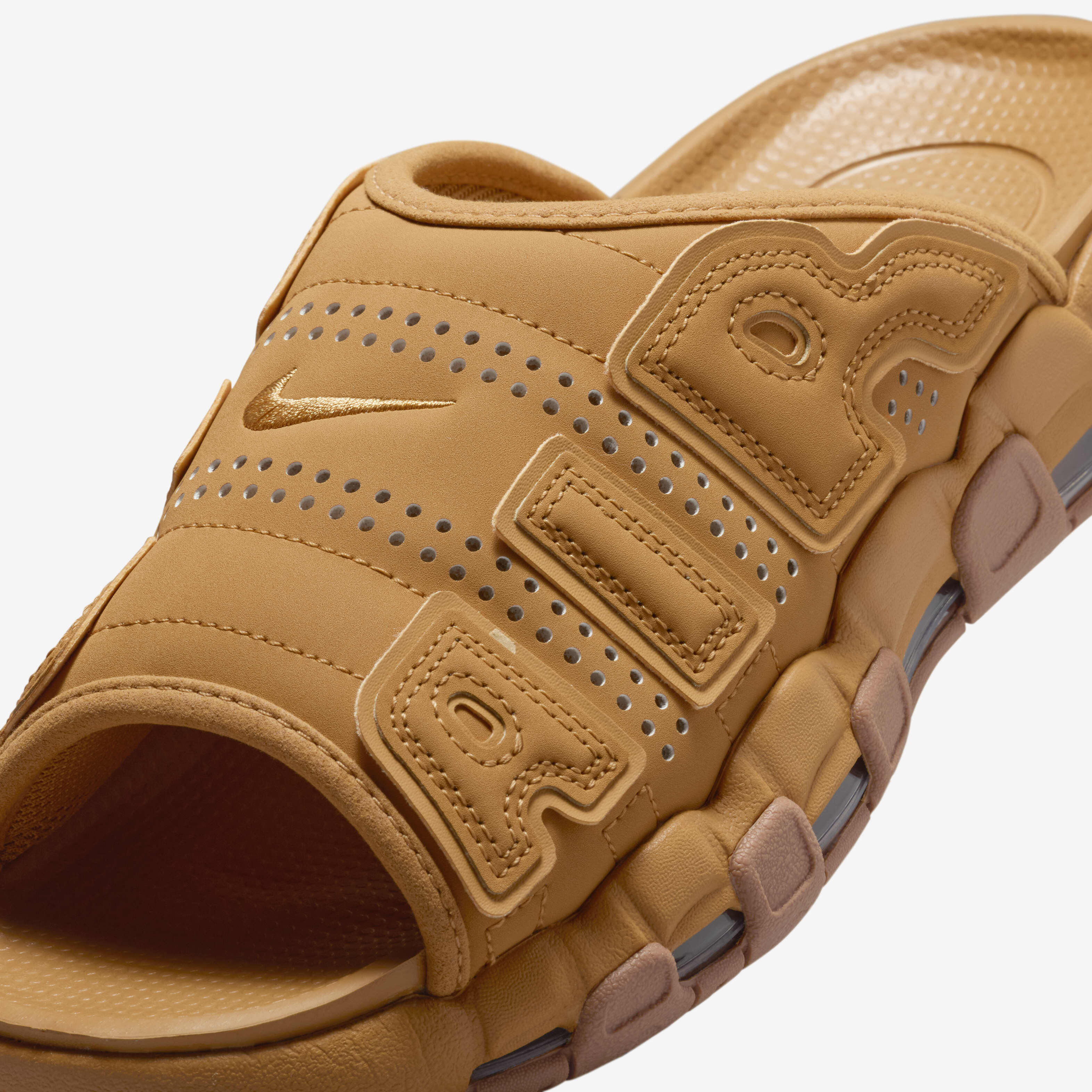 新品Nike Air more uptempo slideFZ3113-200 Nike Air More Uptempo Slides 'Flax' FZ3113-200
