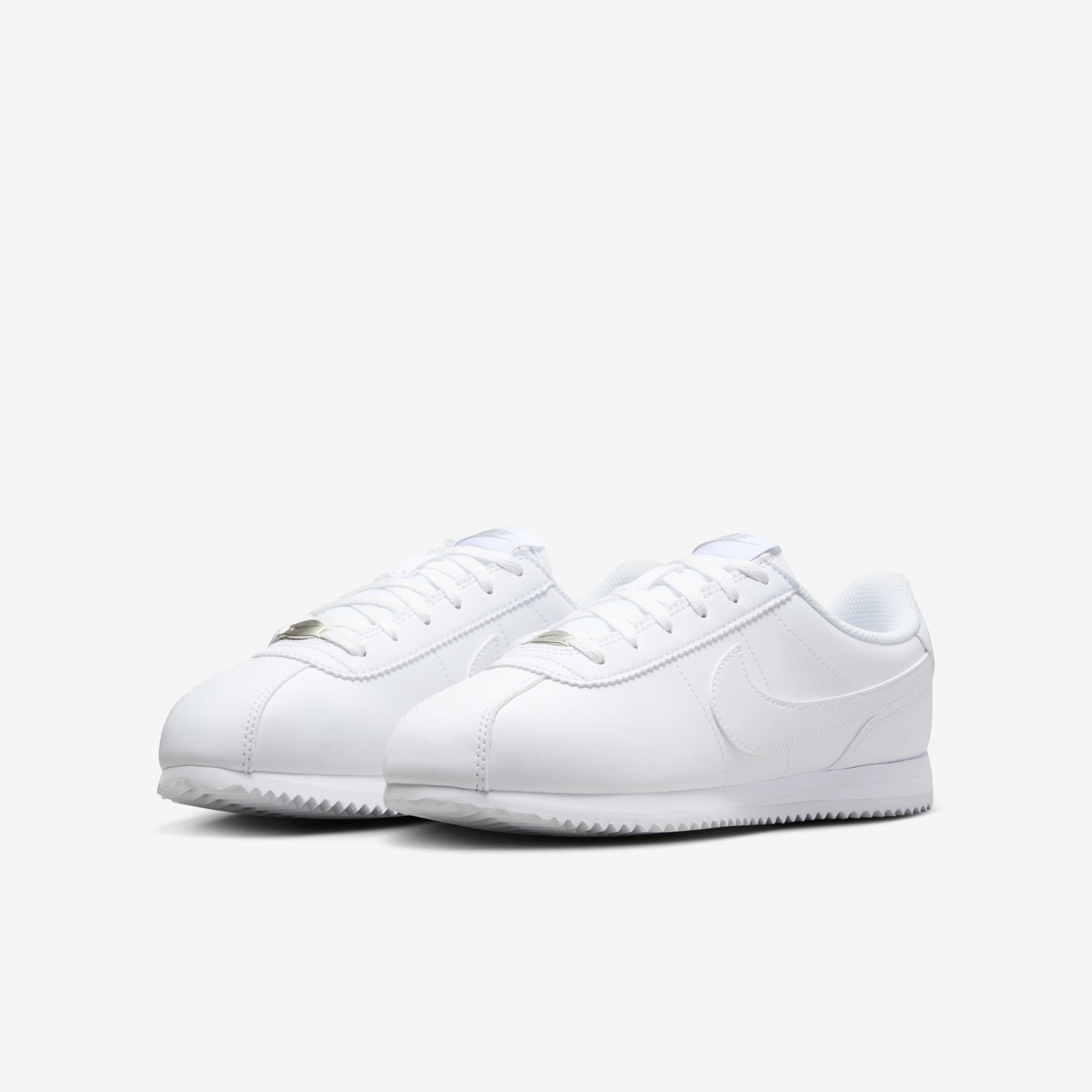 All white nike cortez kids best sale