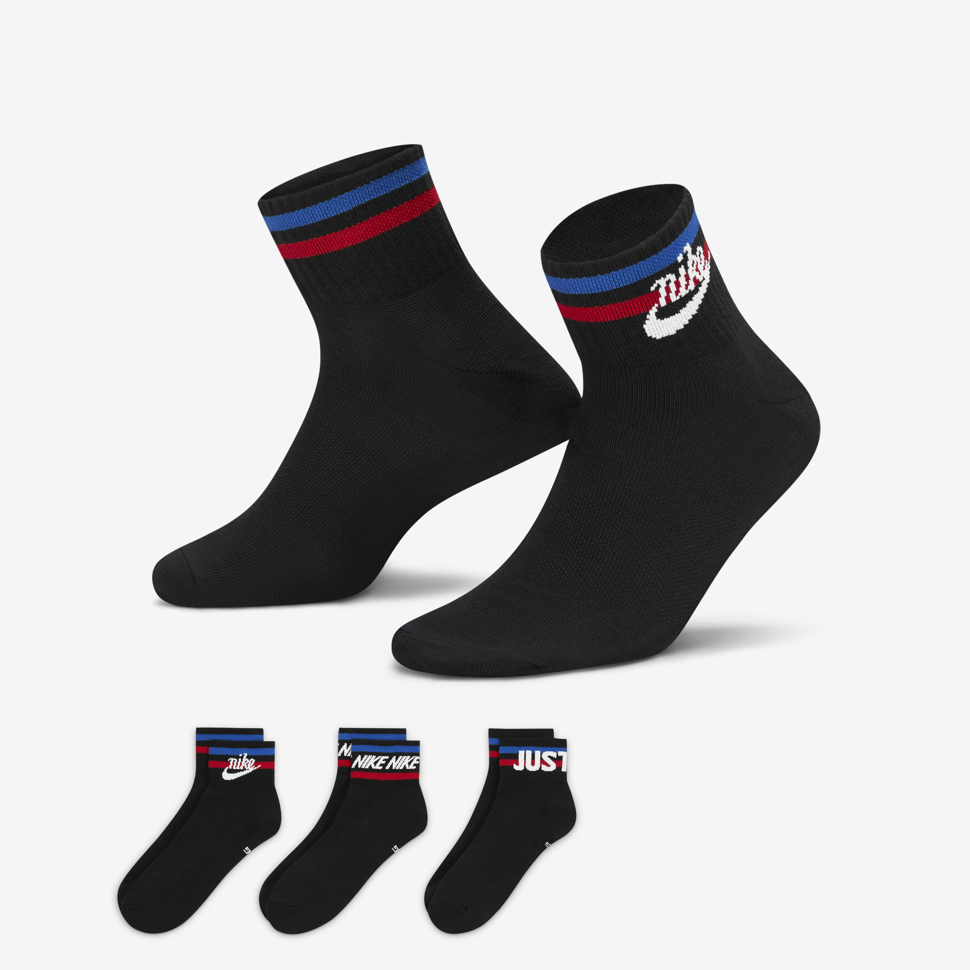 Red and blue nike socks discount
