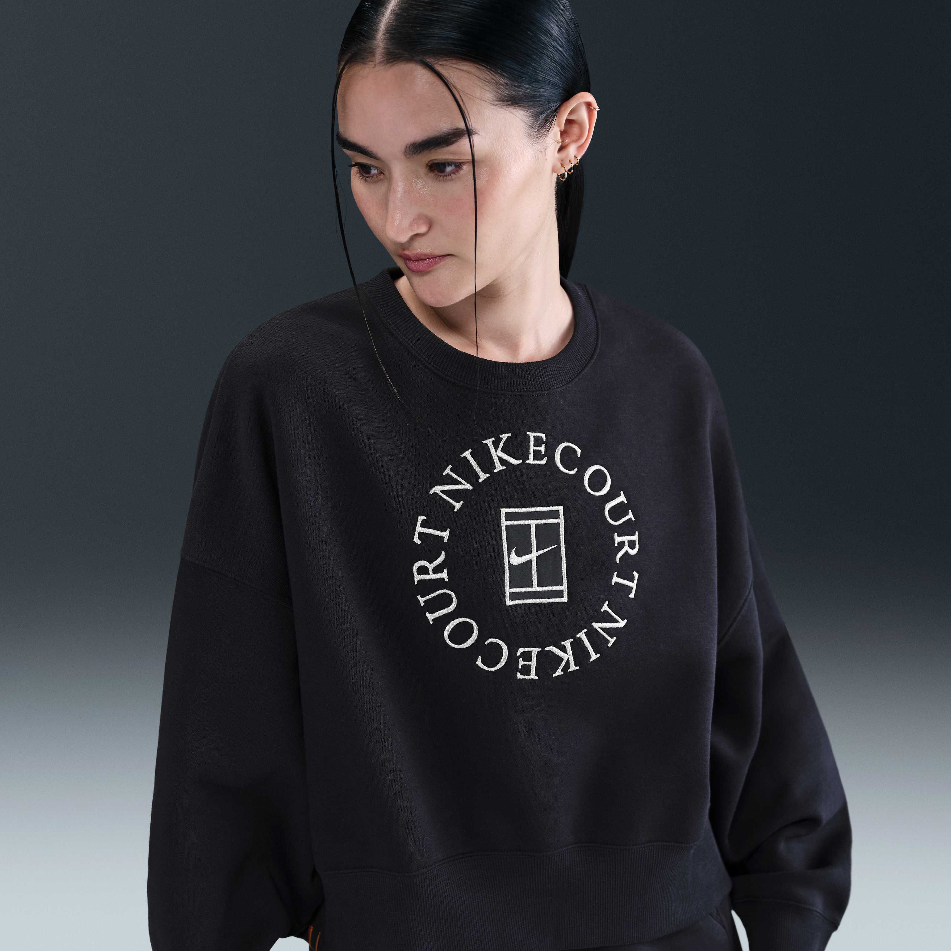 NKNIT pattern pullover sweat 130 スウェット Buy NikeCourt Heritage Phoenix Fleece Women's Over-Oversized Crew