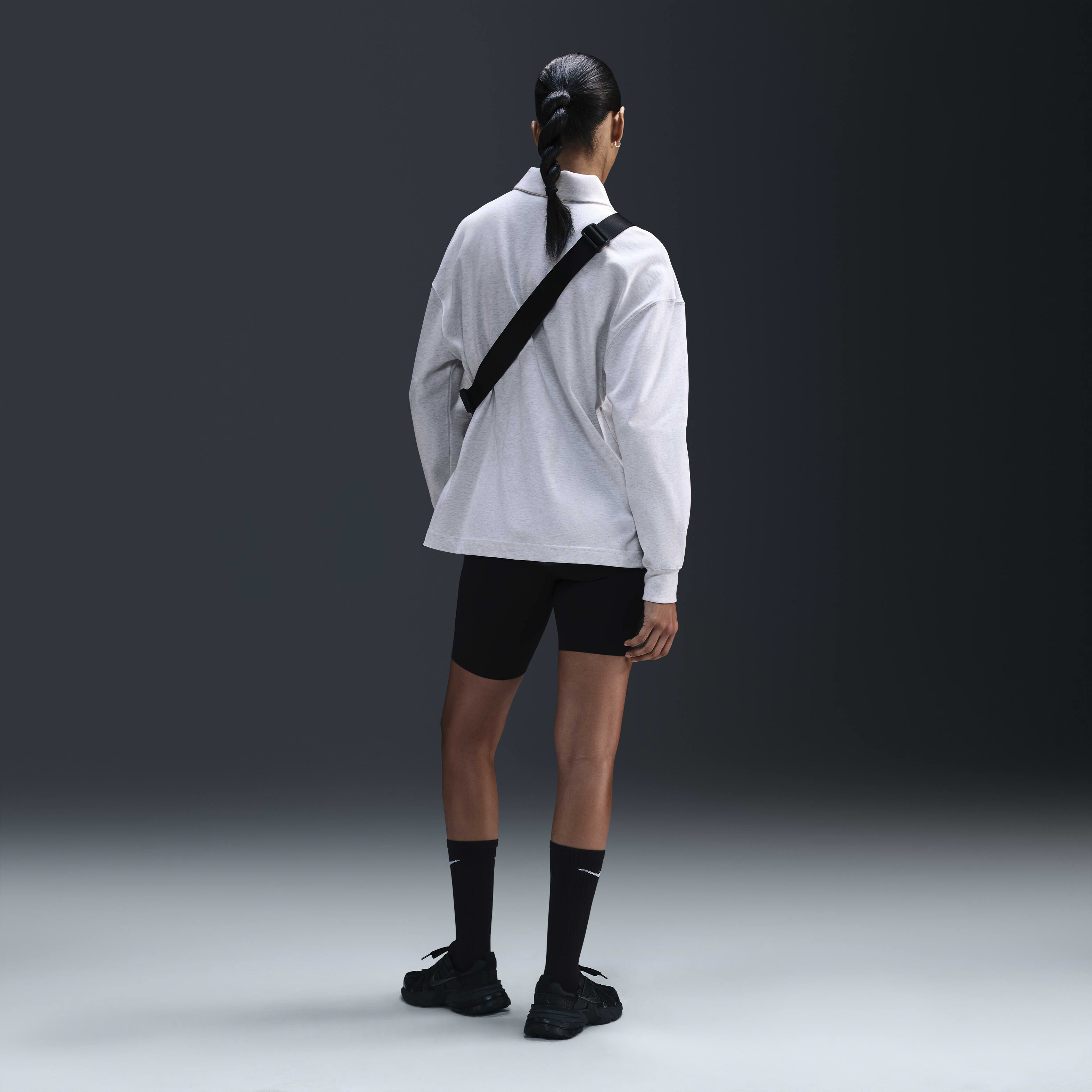 ★★Nike★★ Sportswear Essentials Oversized Long Sleeve Pol Nike Sportswear Essential Women's Oversized Long-Sleeve Polo