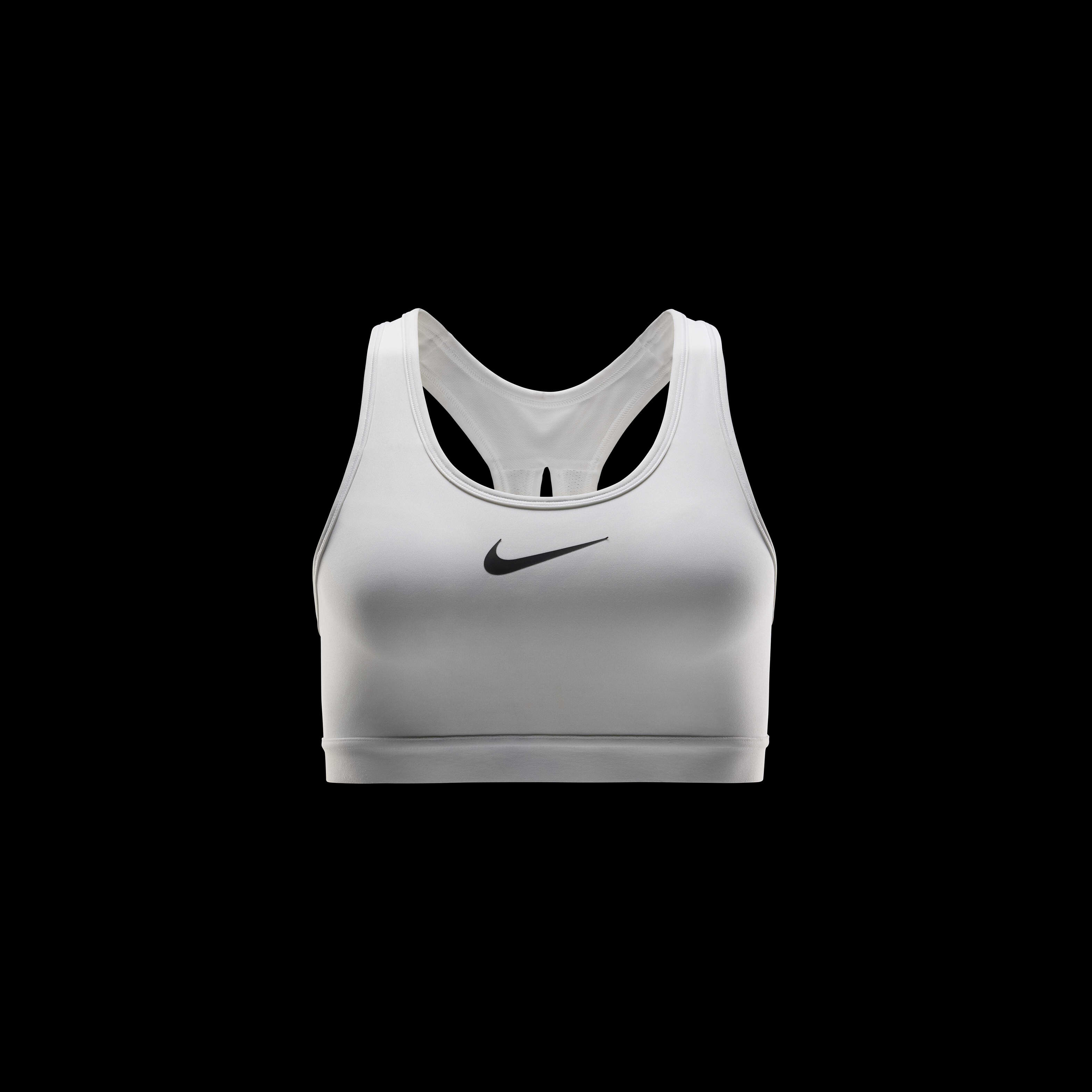 Buy Nike Swoosh High Support Women s Non Padded Adjustable Sports Bra White White Black Nike Saudi Official