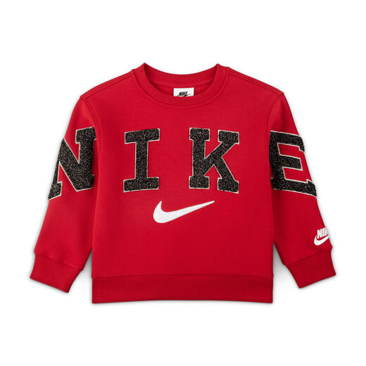 Kids' Sweatshirts-Nike, Nike Club, Little Kids' Chenille Fleece Crew