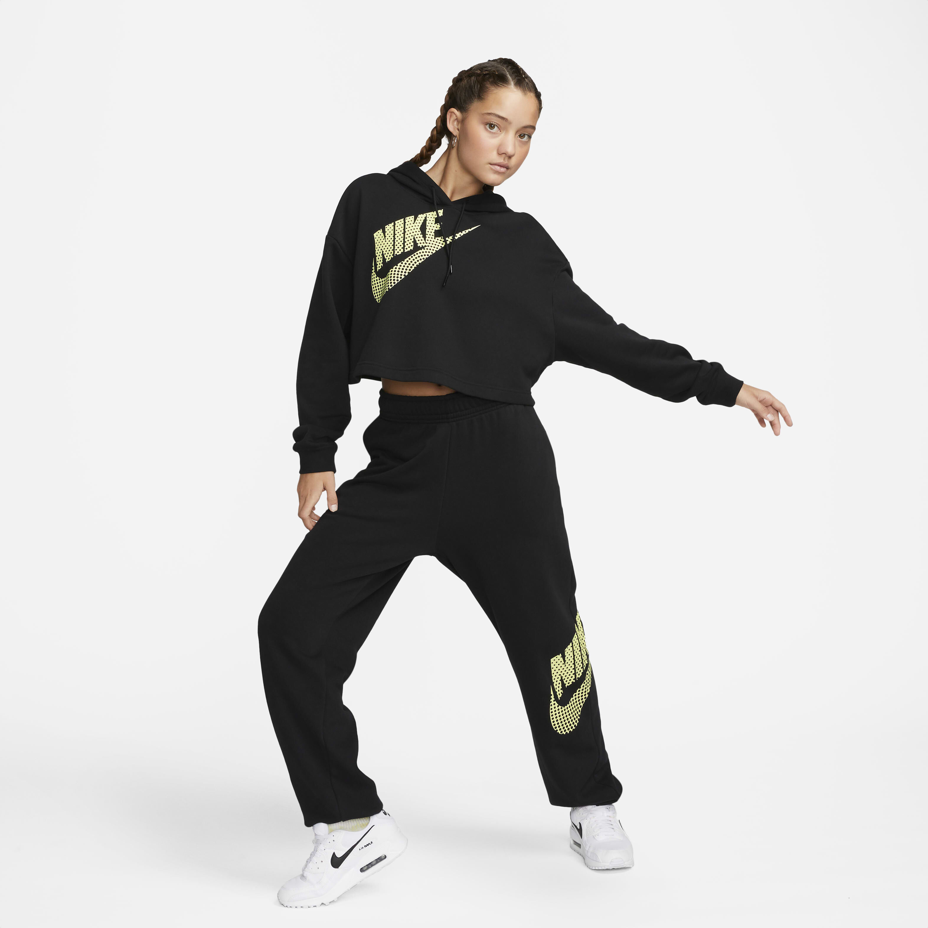 Buy Nike Sportswear Women s Cropped Fleece Dance Hoodie Nike Saudi Official