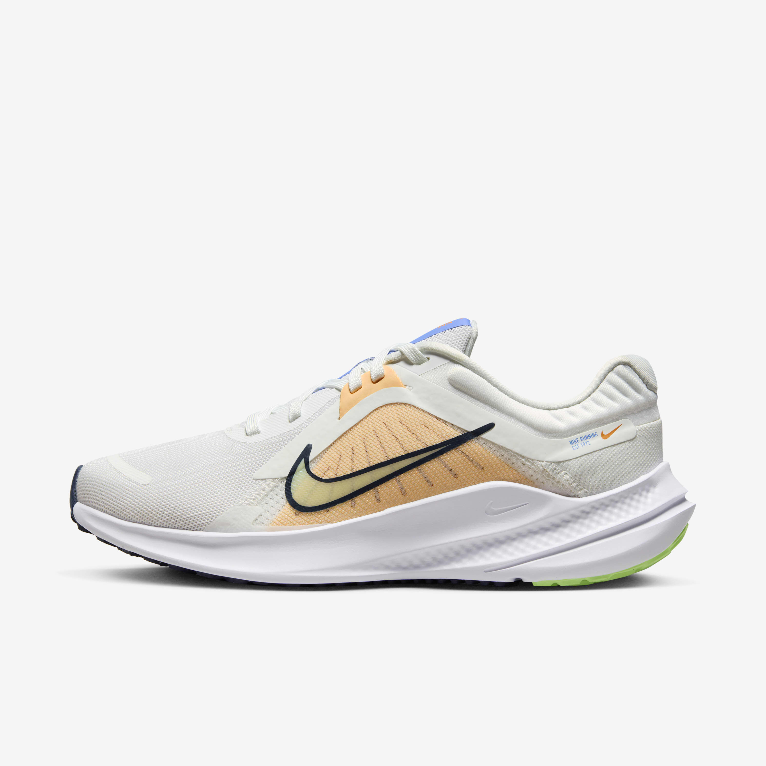 [ナイキ] クエスト 5 [W QUEST 5] サミットホワイト/アイスピーチ/オブシディアン/ライムブラスト DD9291-103 Buy Nike Quest 5 Women's Road Running Shoes - Summit White/Ice
