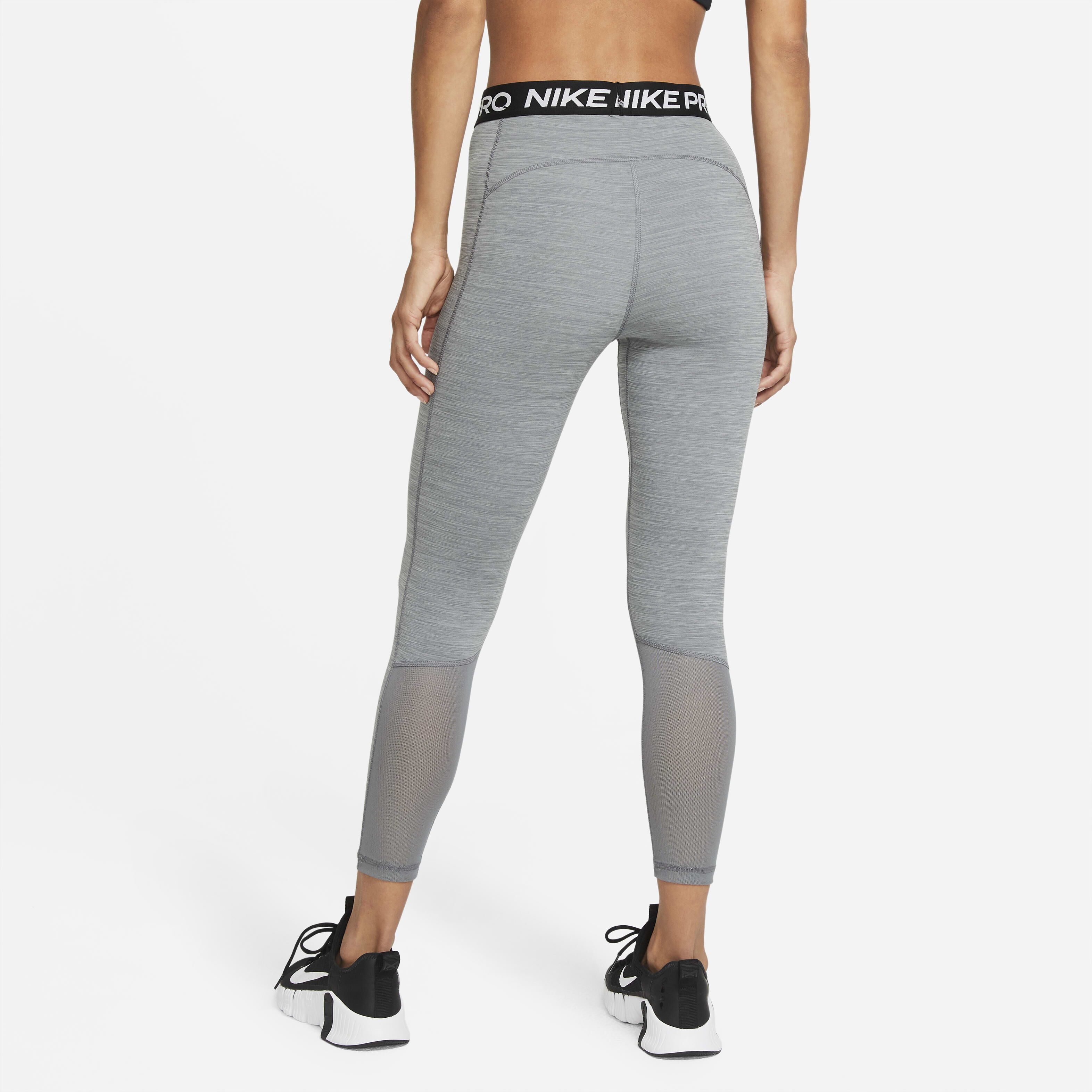 Nike grey leggings with panel detail deals
