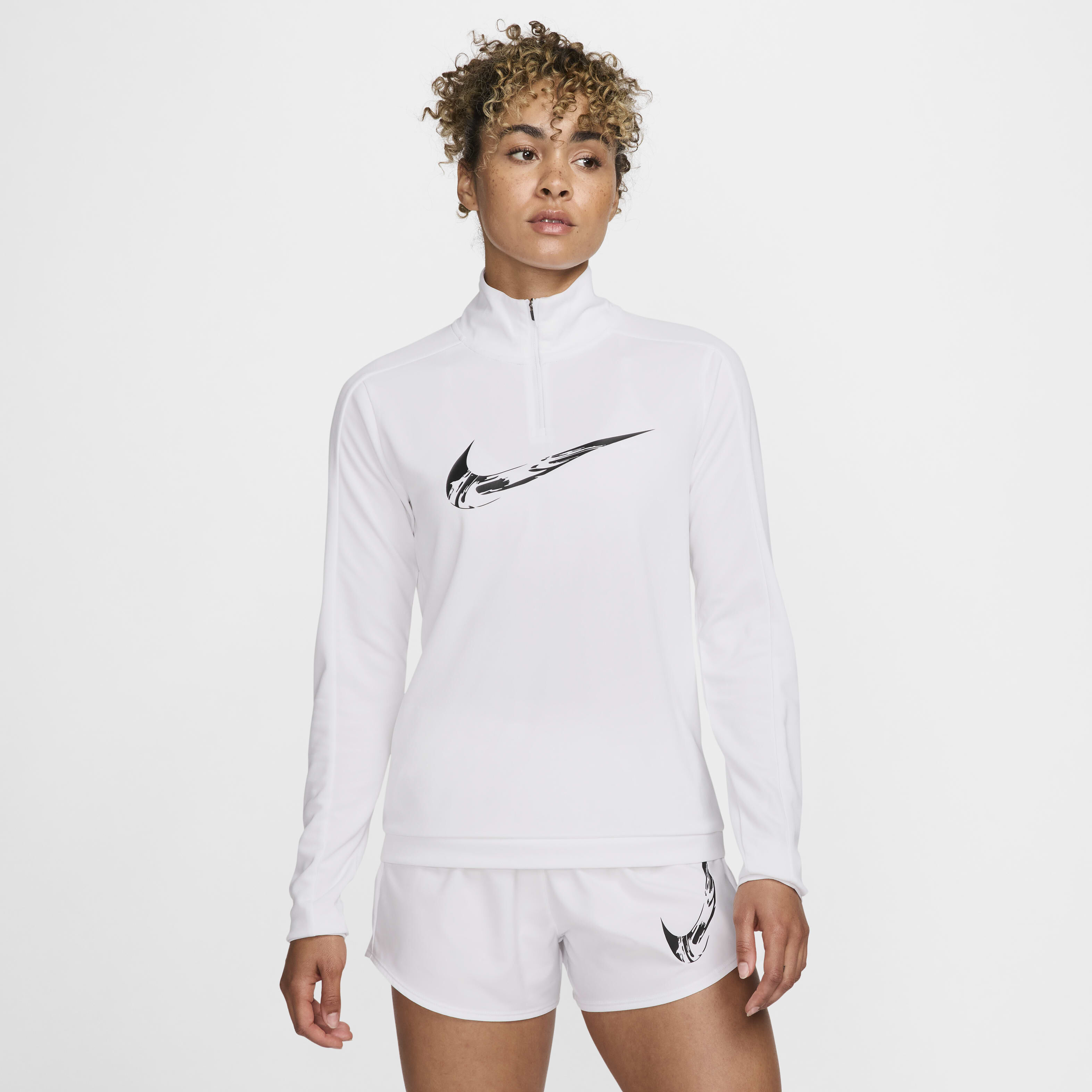 ★★Nike★★ Swoosh Dry Fit Quarter Zip Running Mid Layer W Nike Swoosh Women's Dri-FIT 1/4-Zip Mid Layer Running Top