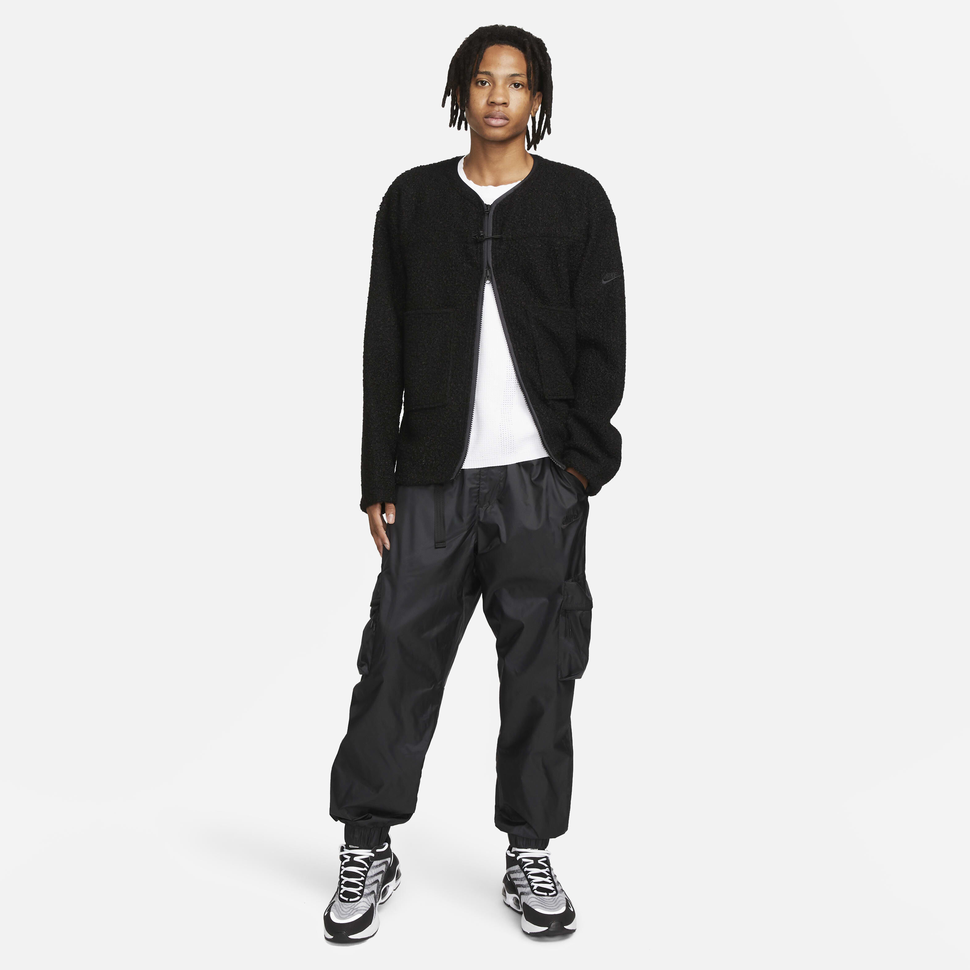 HYPE ブラック ジャケット NIKE M NK TCH WVN WR FZ JKT HM7151 010 - Shiekh