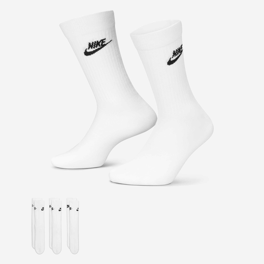 Lifestyle Accessories-Nike, Nike Sportswear Everyday Essential, Crew Socks (3 Pairs)