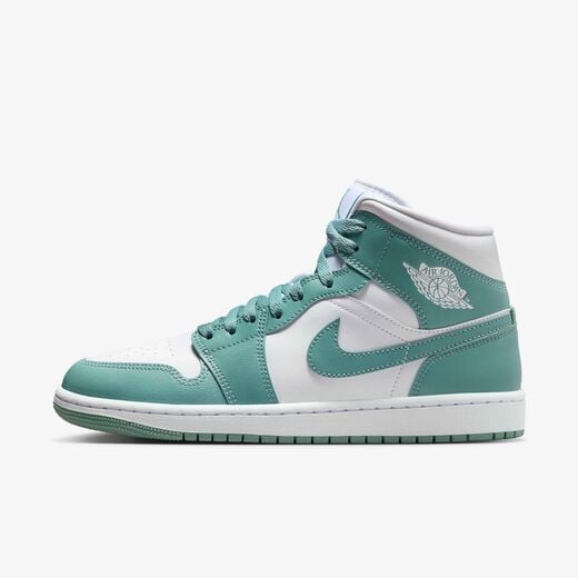 New In Women's Jordan-JRDN, Air Jordan 1 Mid 'Light Teal/White', Women's Shoes