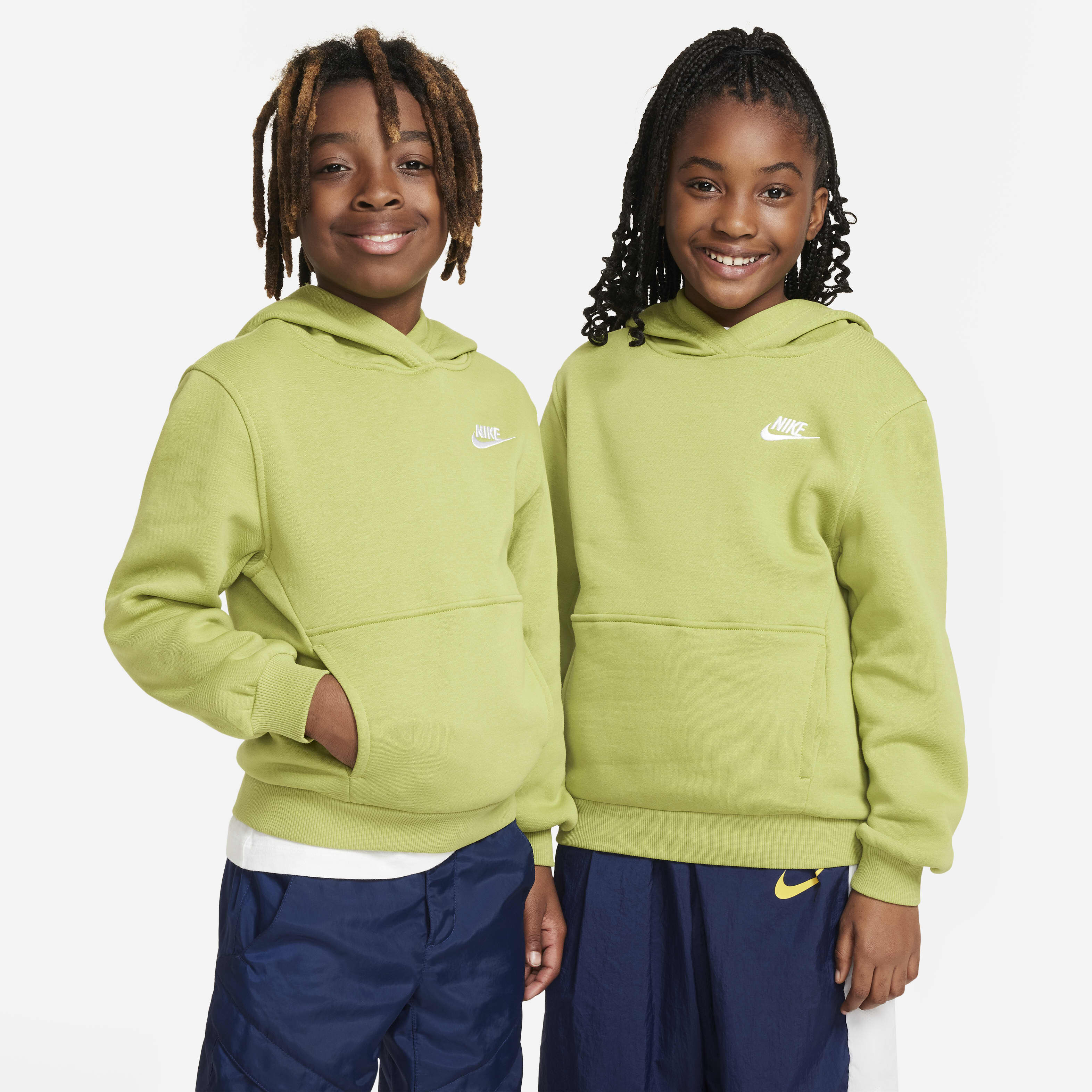 Buy Nike Sportswear Club Fleece Older Kids Pullover Hoodie Pear White Nike Saudi Official
