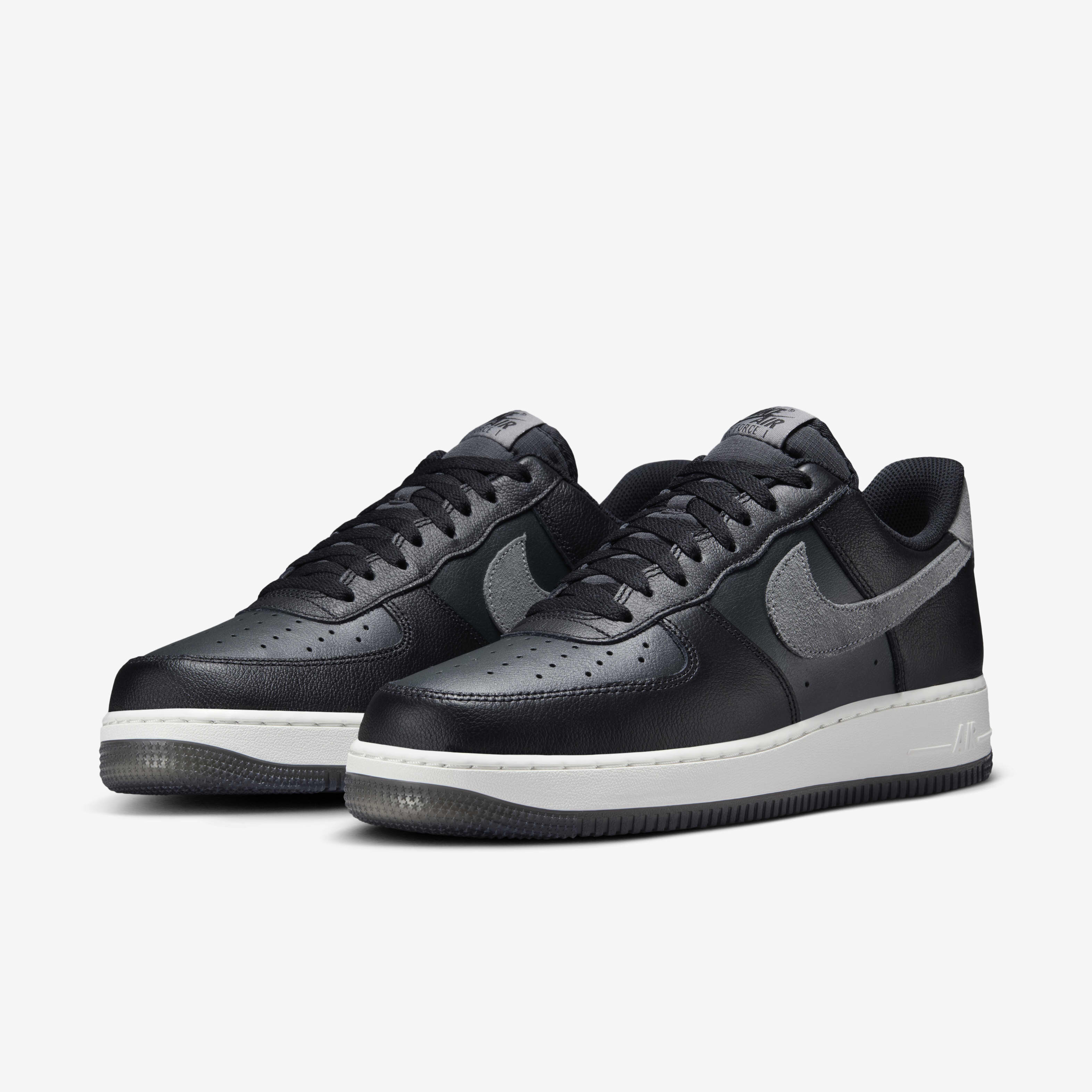 Buy Nike Air Force 1 07 LV8 Men s Shoes Black Dark Smoke Grey Smoke Grey Nike Saudi Official