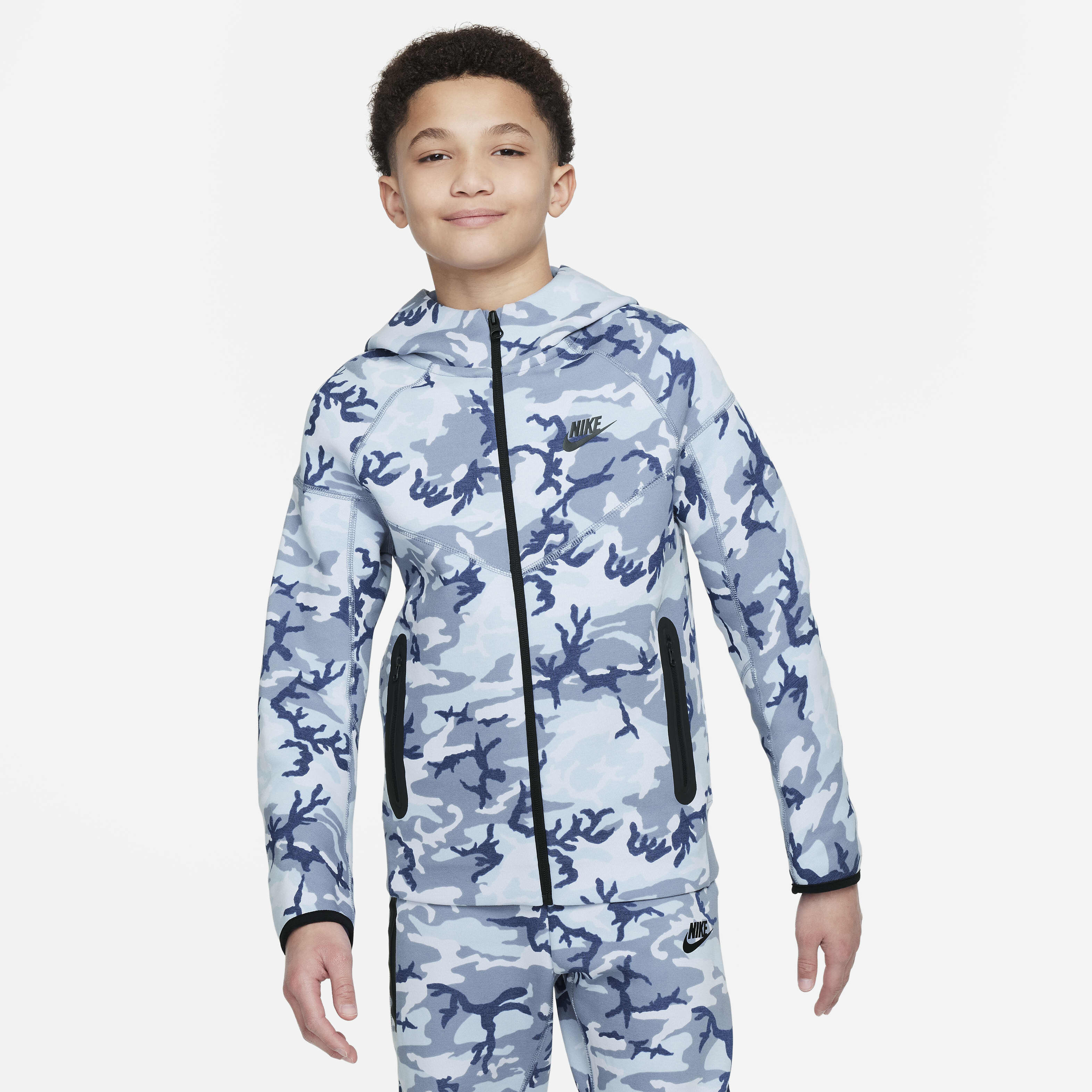 Buy Nike Tech Fleece Older Kids Boys Camo Full Zip Hoodie Nike Saudi Official