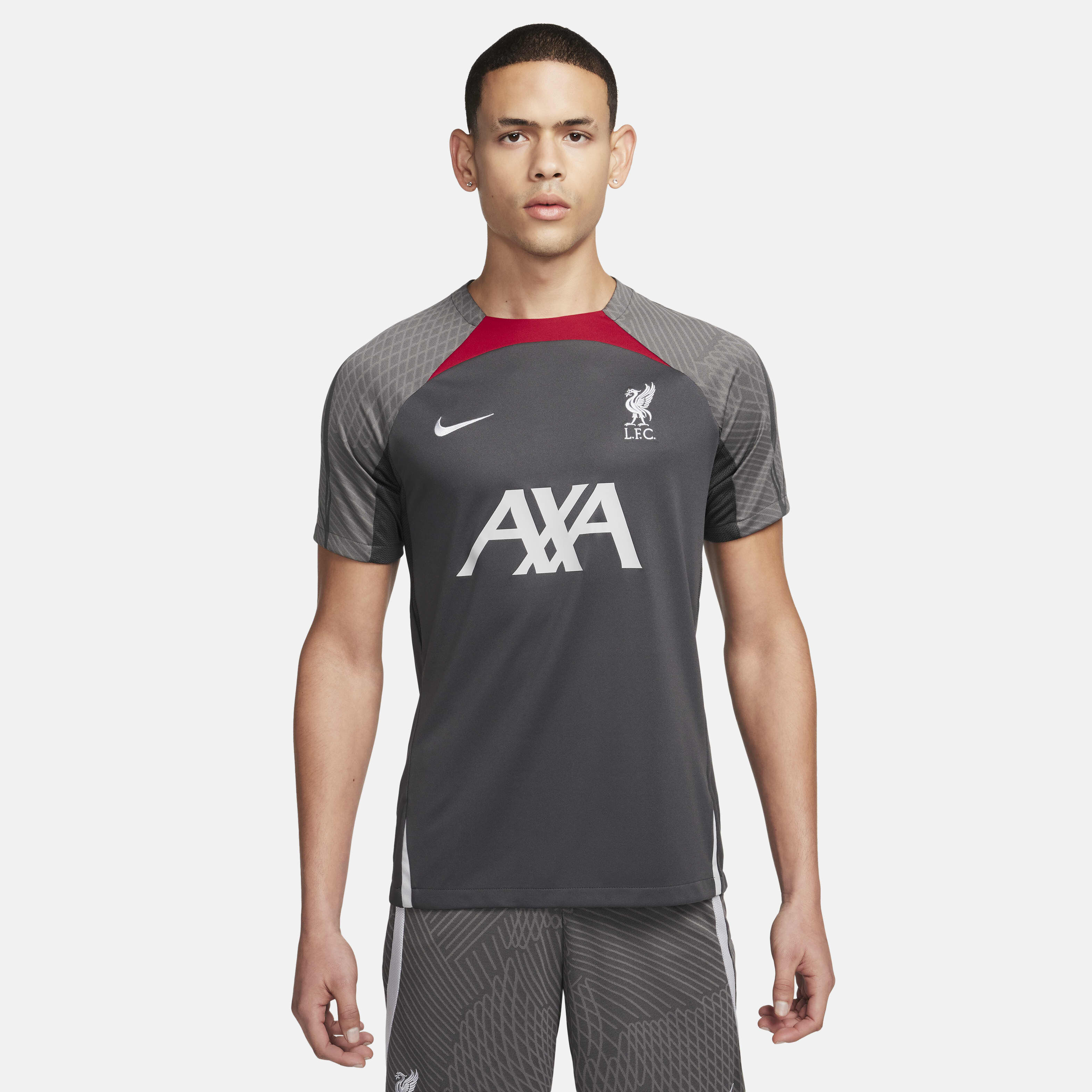 ウェア LFC Nike Dark Grey Strike Training Tee LFC Nike Mens Dark Grey Strike Training Tee