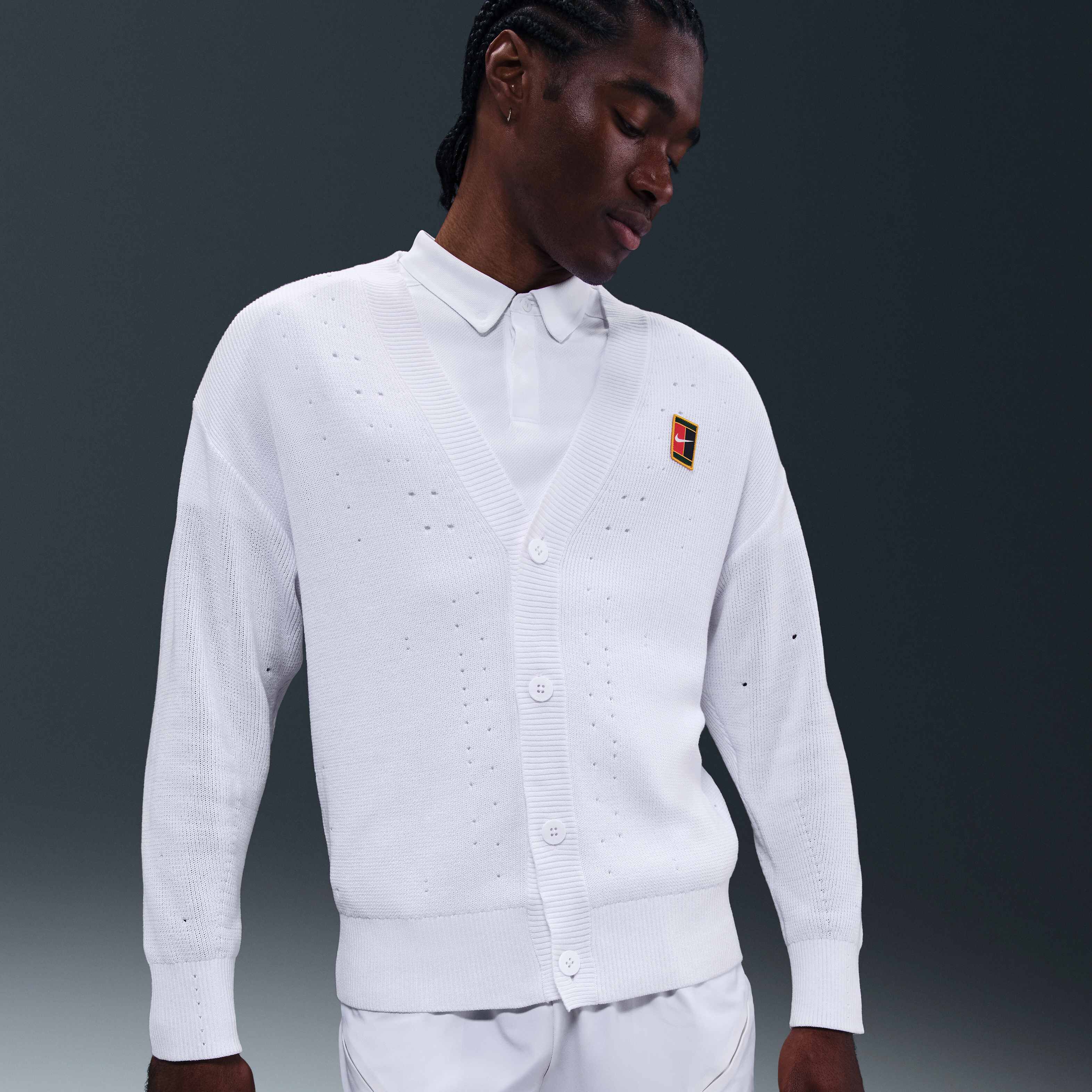 Buy NikeCourt Slam Men's Tennis Cardigan - White @ Nike Saudi