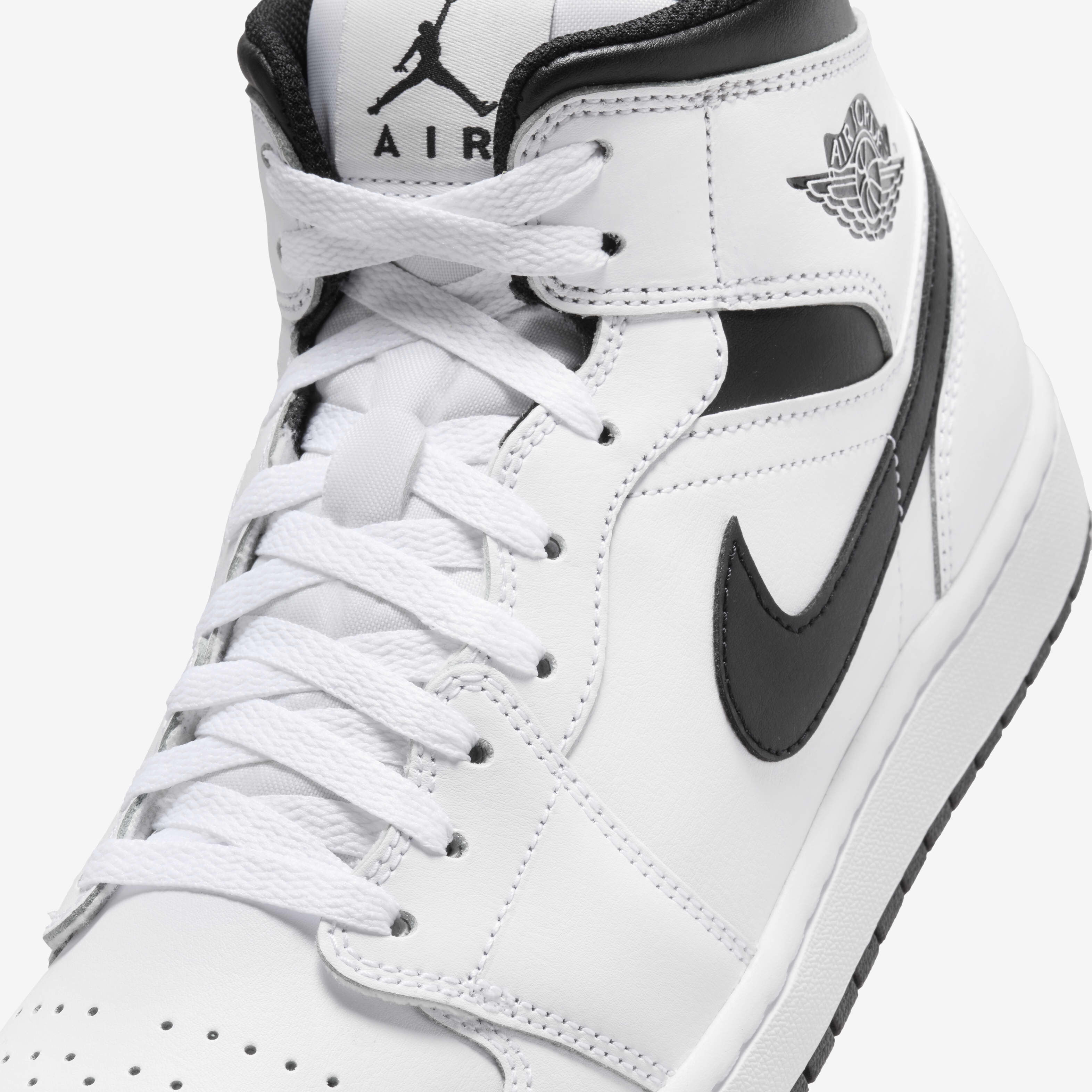 Buy Air Jordan 1 Mid Men's Shoes - White/White/Black/Black @ Nike