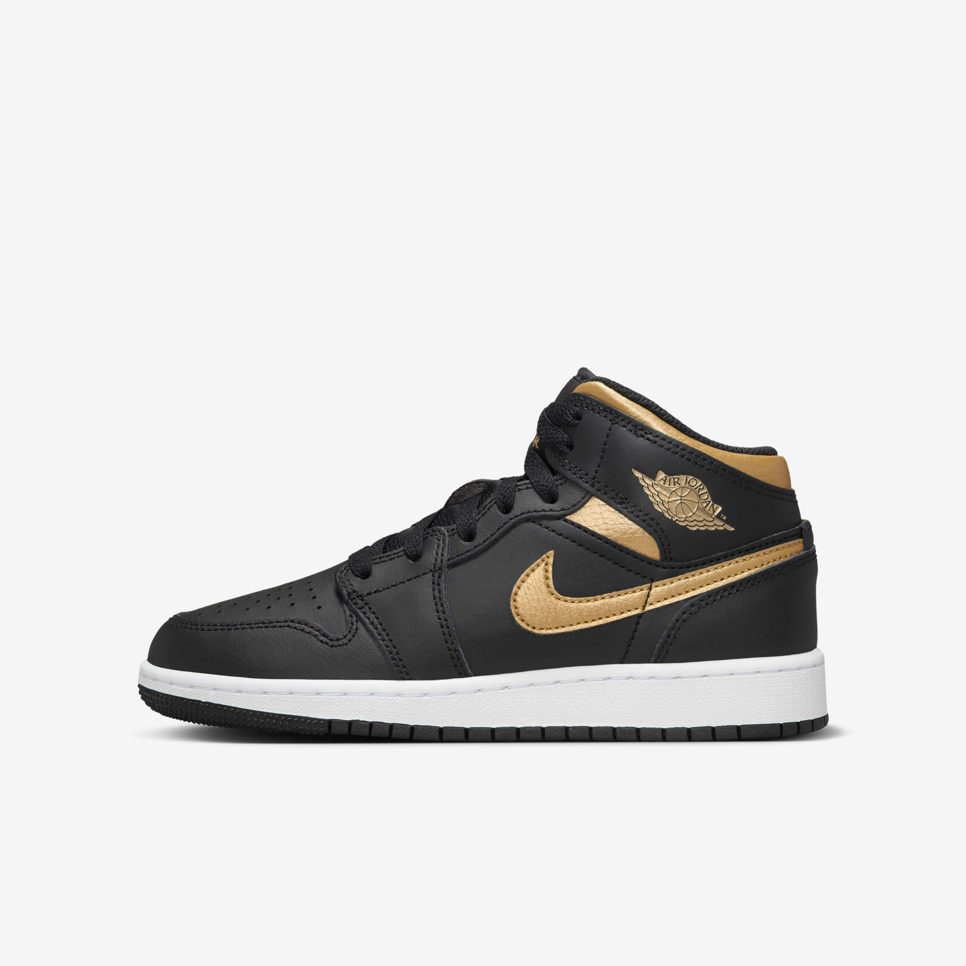 Jordan 1 mid gold black shop