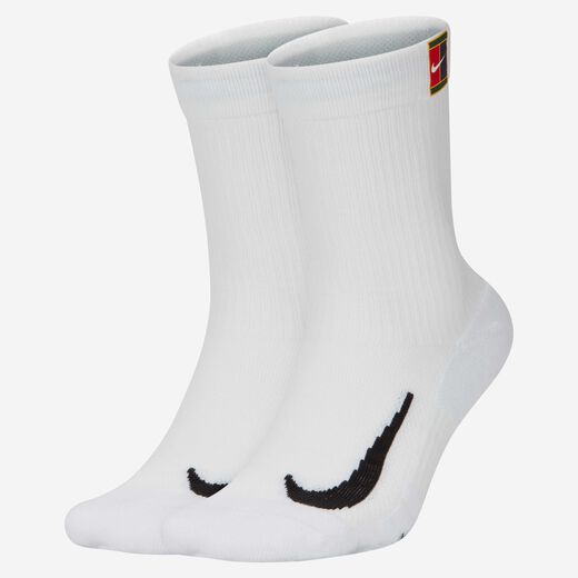 Women's Socks-Nike, NikeCourt Multiplier Cushioned, Tennis Crew Socks (2 Pairs)
