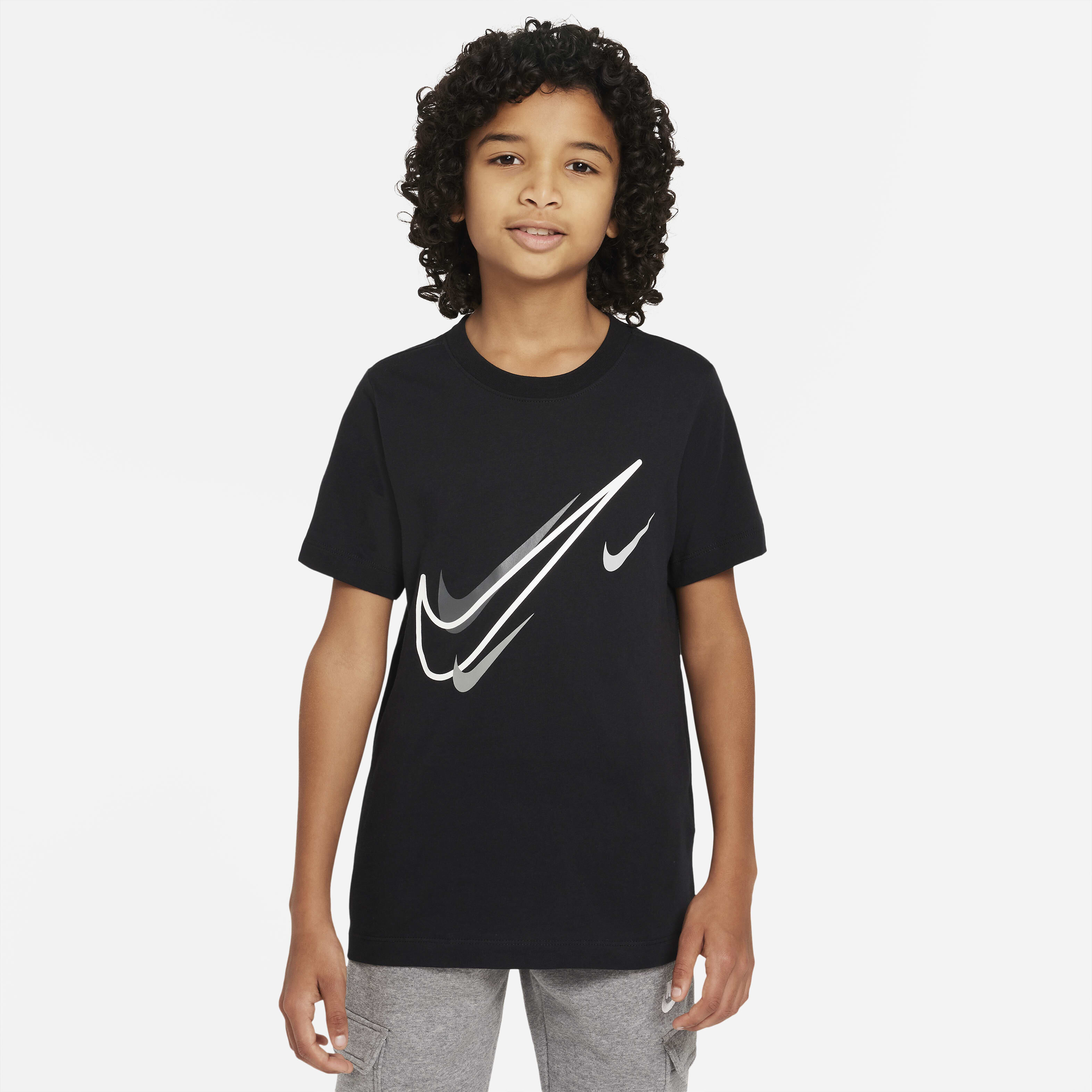 Buy Nike Sportswear Older Kids' (Boys') T-Shirt - Black @ Nike Saudi