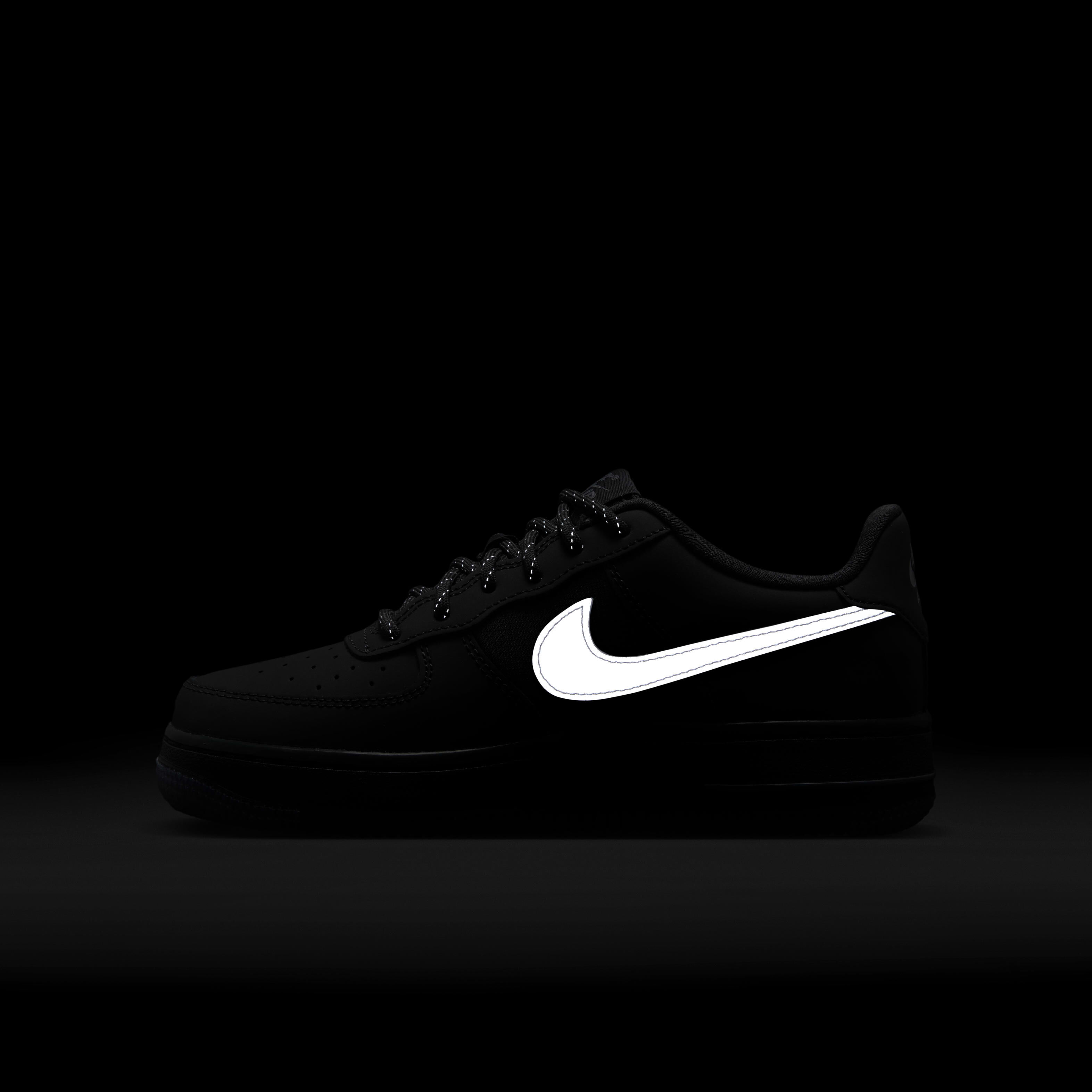 Air force 1 black reflective hot sale