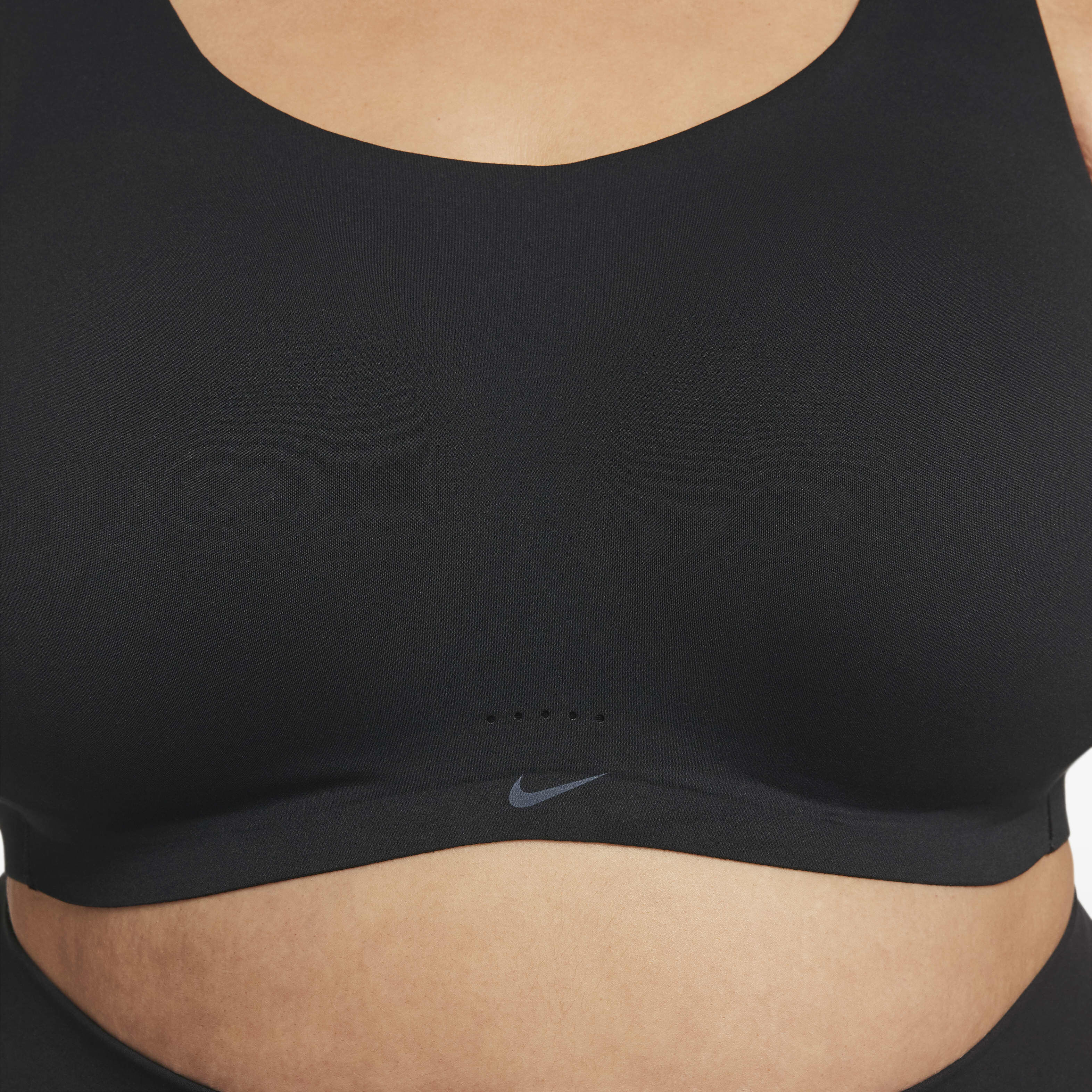 Buy Nike Alate Coverage Women s Medium Support Padded Sports Bra Black Black Cool Grey Nike Saudi Official