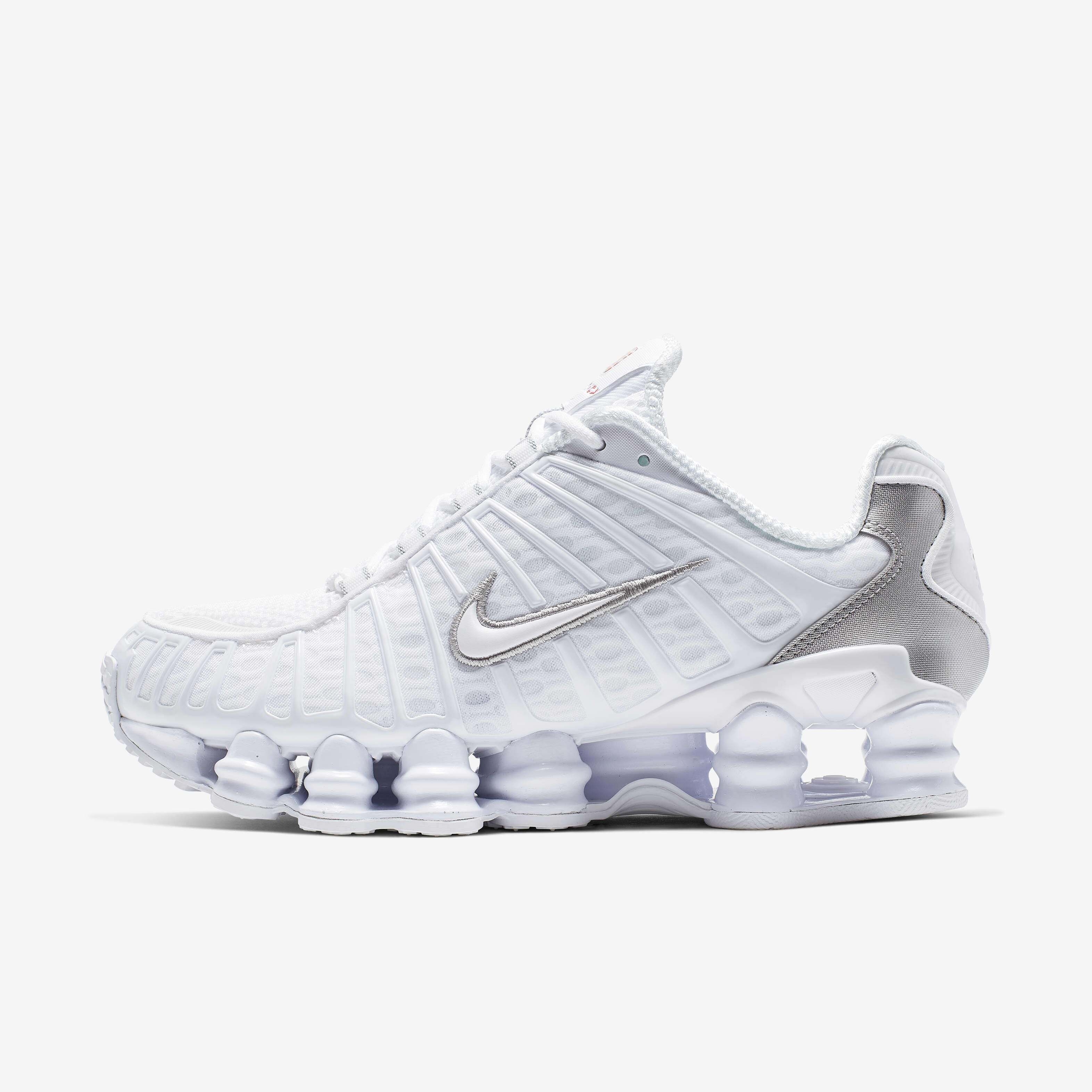 Buy Nike Shox TL Women s Shoes White Metallic Silver Max Orange White Nike Saudi Official