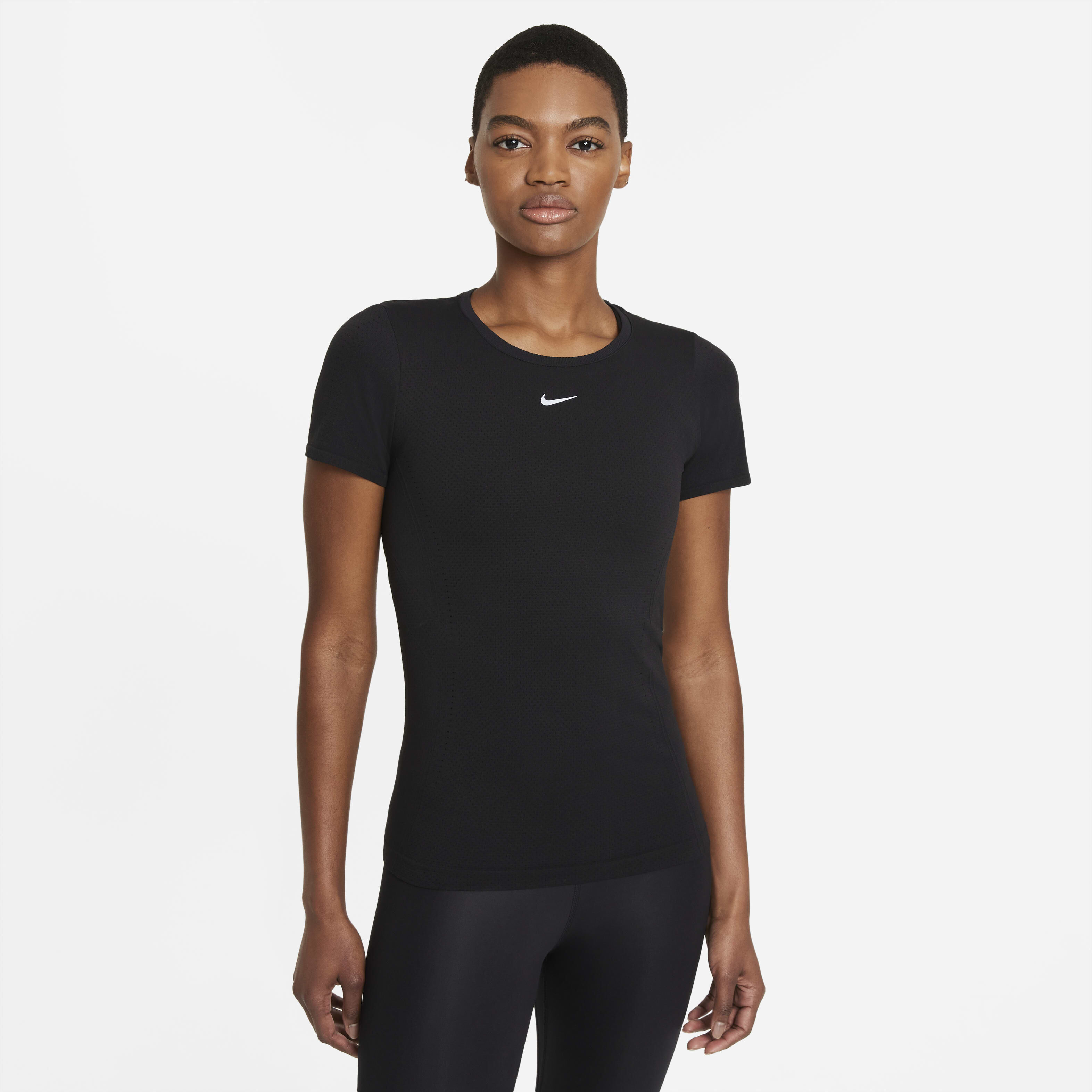 Nike slim fit dri-fit cotton v-neck t-shirt - women's outlet
