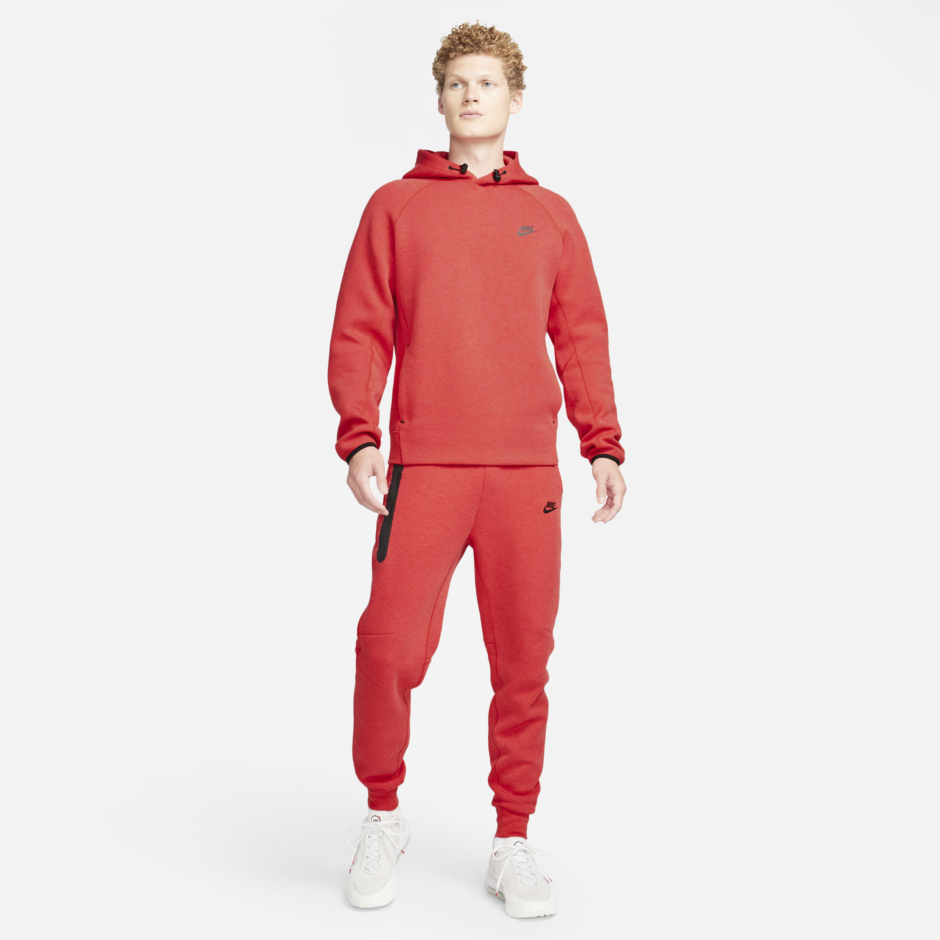 Nike sportswear tech fleece red shop