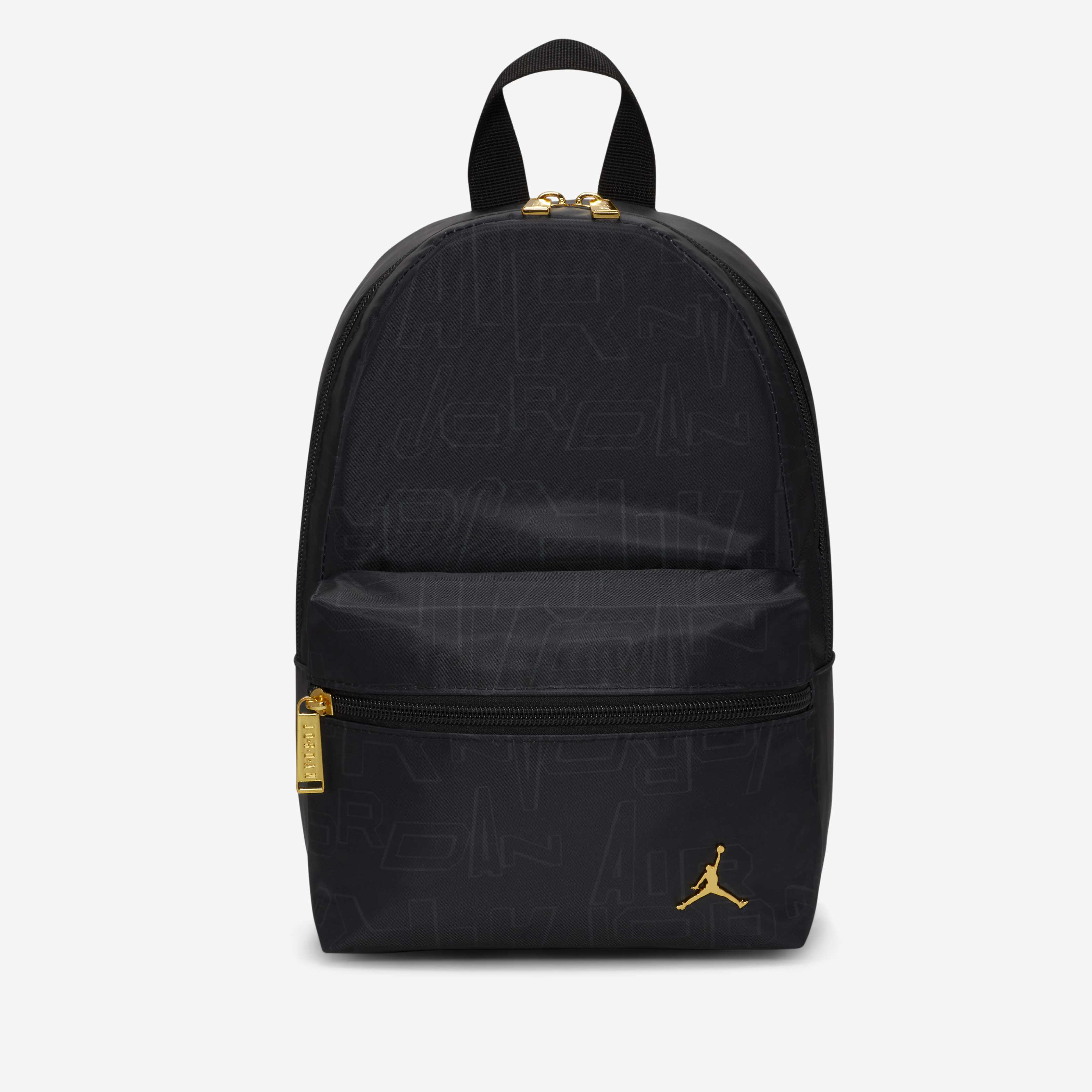 Jordan Black and Gold Mini Backpack image number 1
