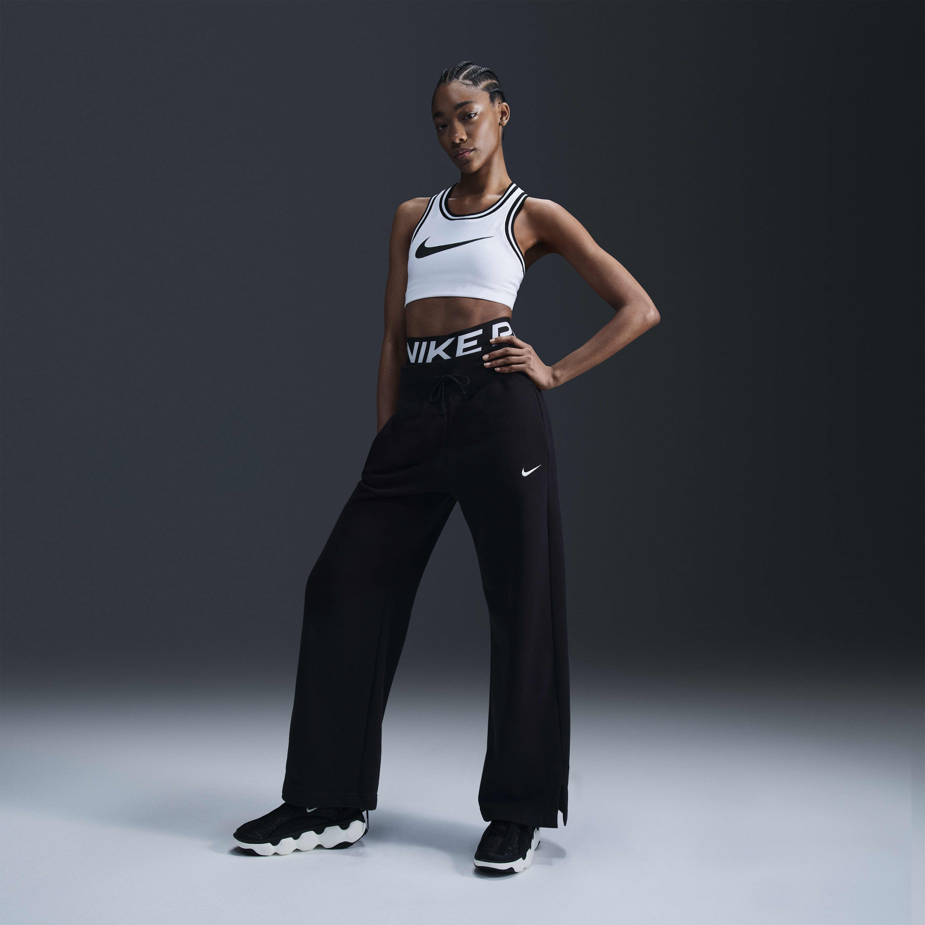 Buy Nike Sportswear Phoenix Fleece Women s High Waisted Wide Leg Tracksuit Bottoms Nike Saudi Official