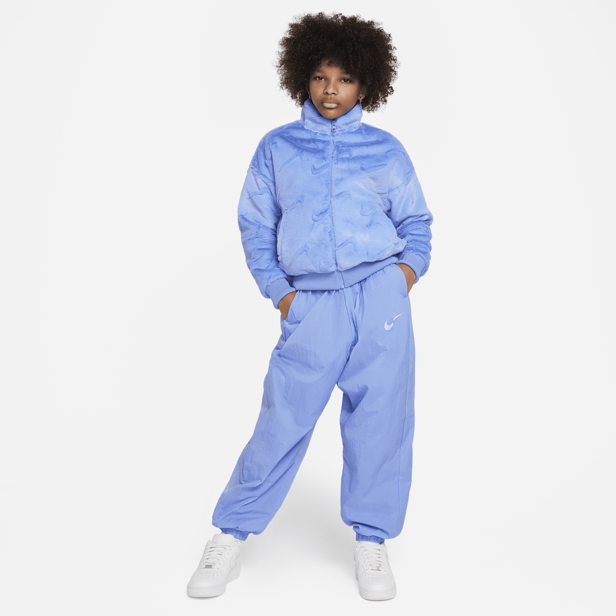 Light blue nike tracksuit womens clearance