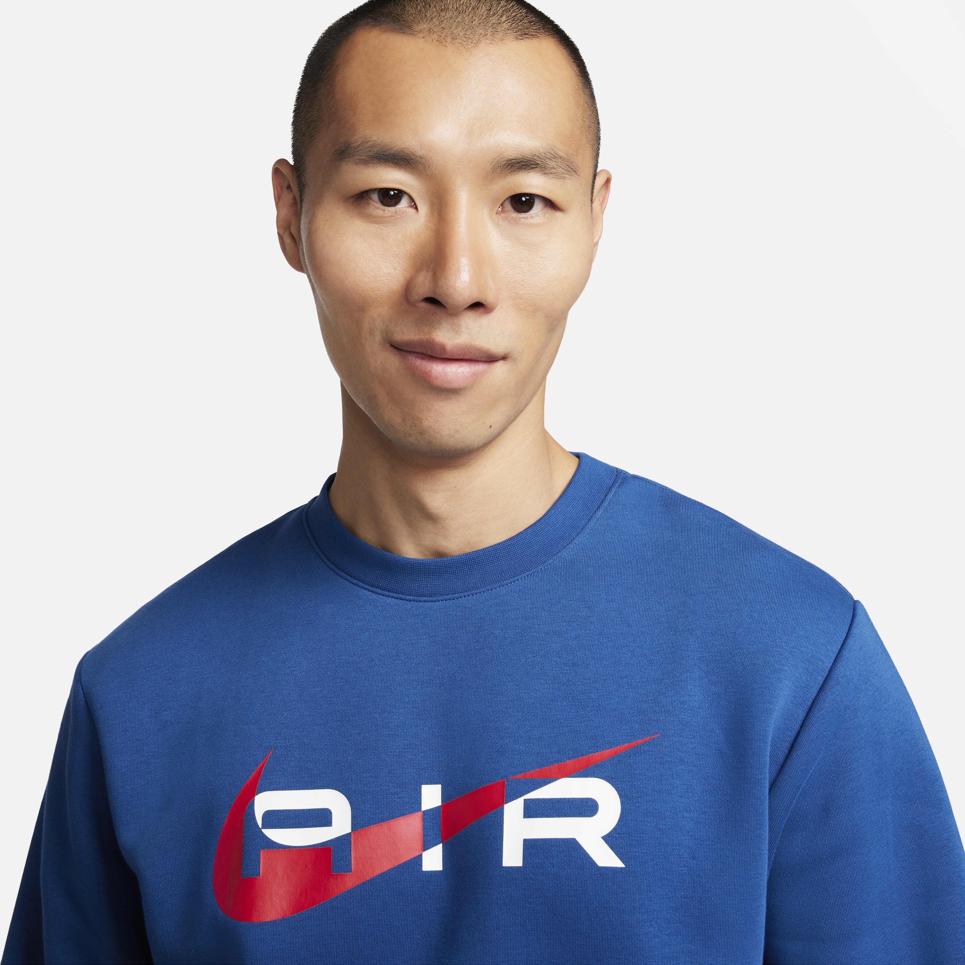 Buy Nike Air Men's Fleece Crew-Neck Sweatshirt - Court Blue