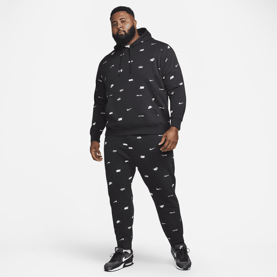 Shop Club Fleece Men s Brushed Back All Over Print Joggers Nike KSA